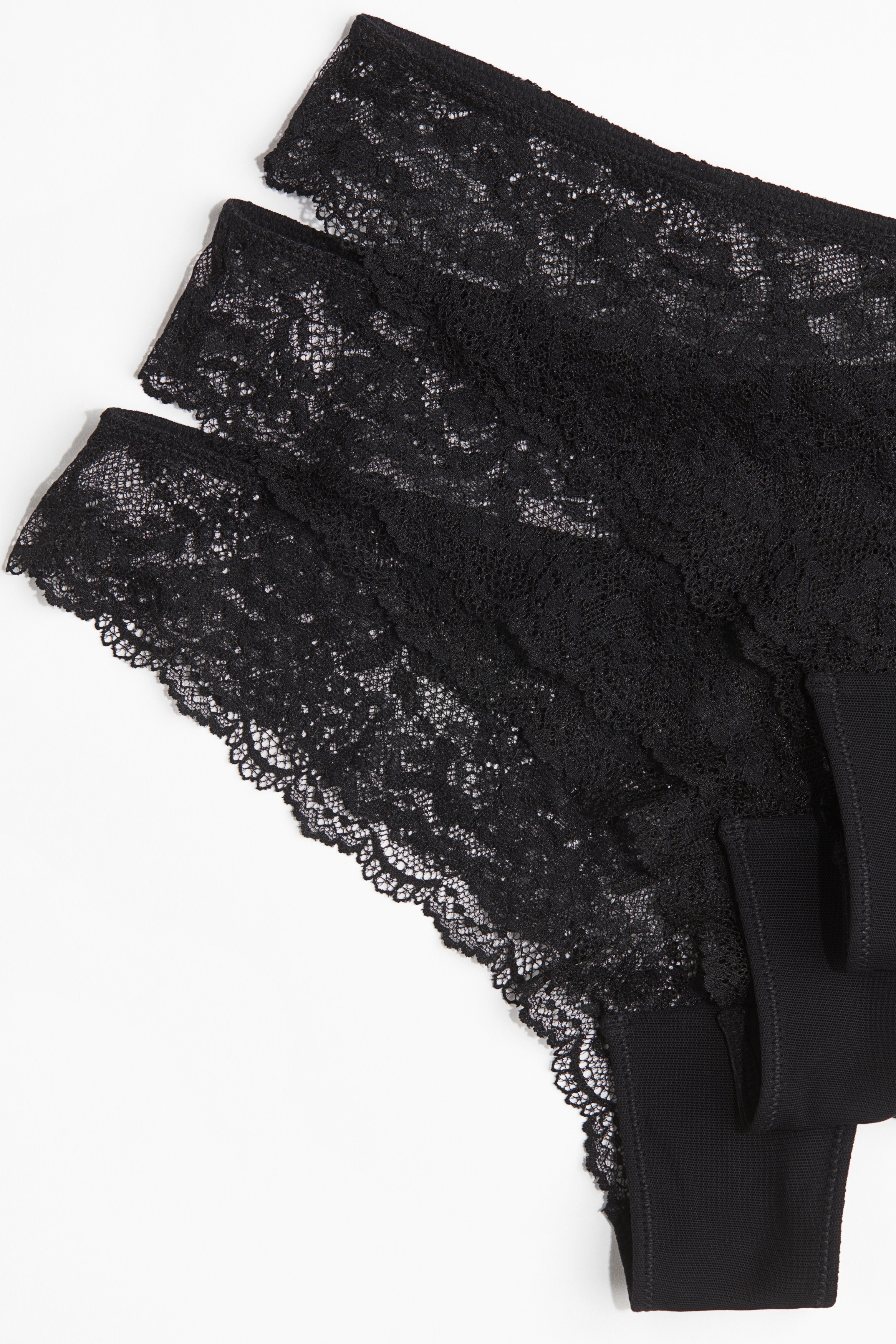 5-pack lace Brazilian briefs