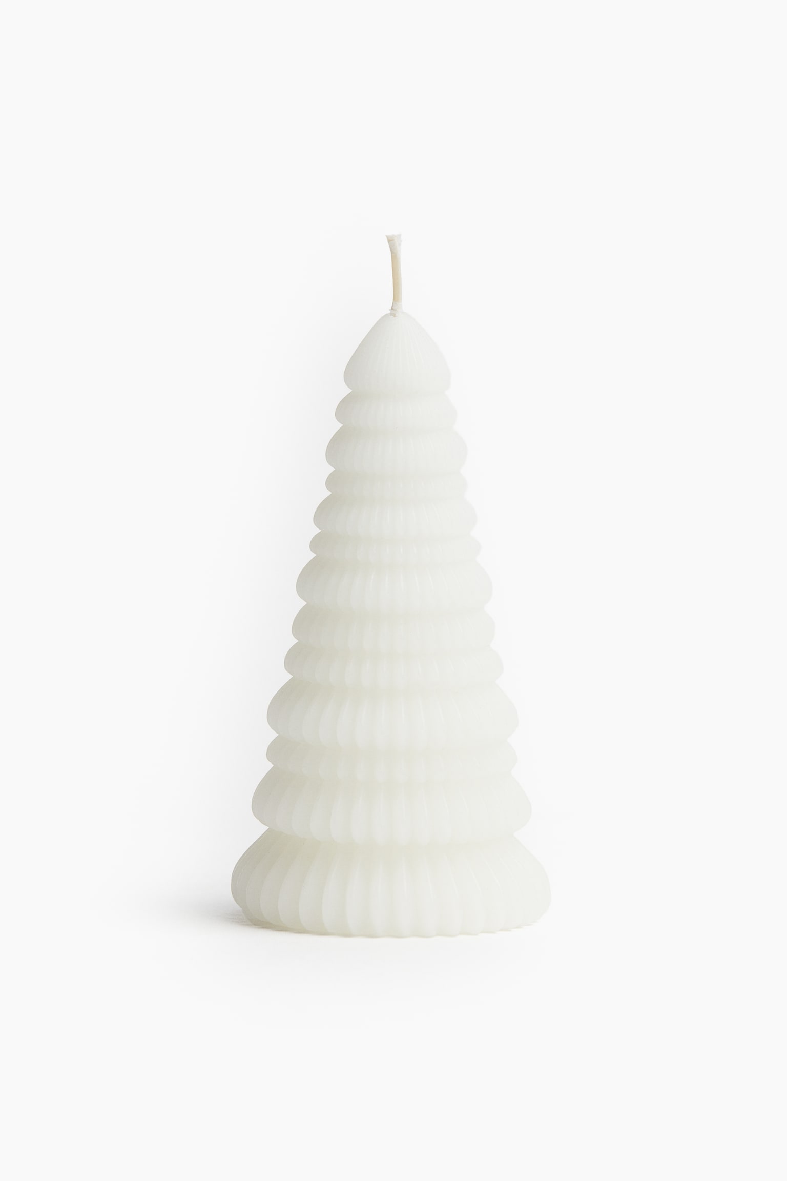 Small fir-tree-shaped candle - White/Green - 1