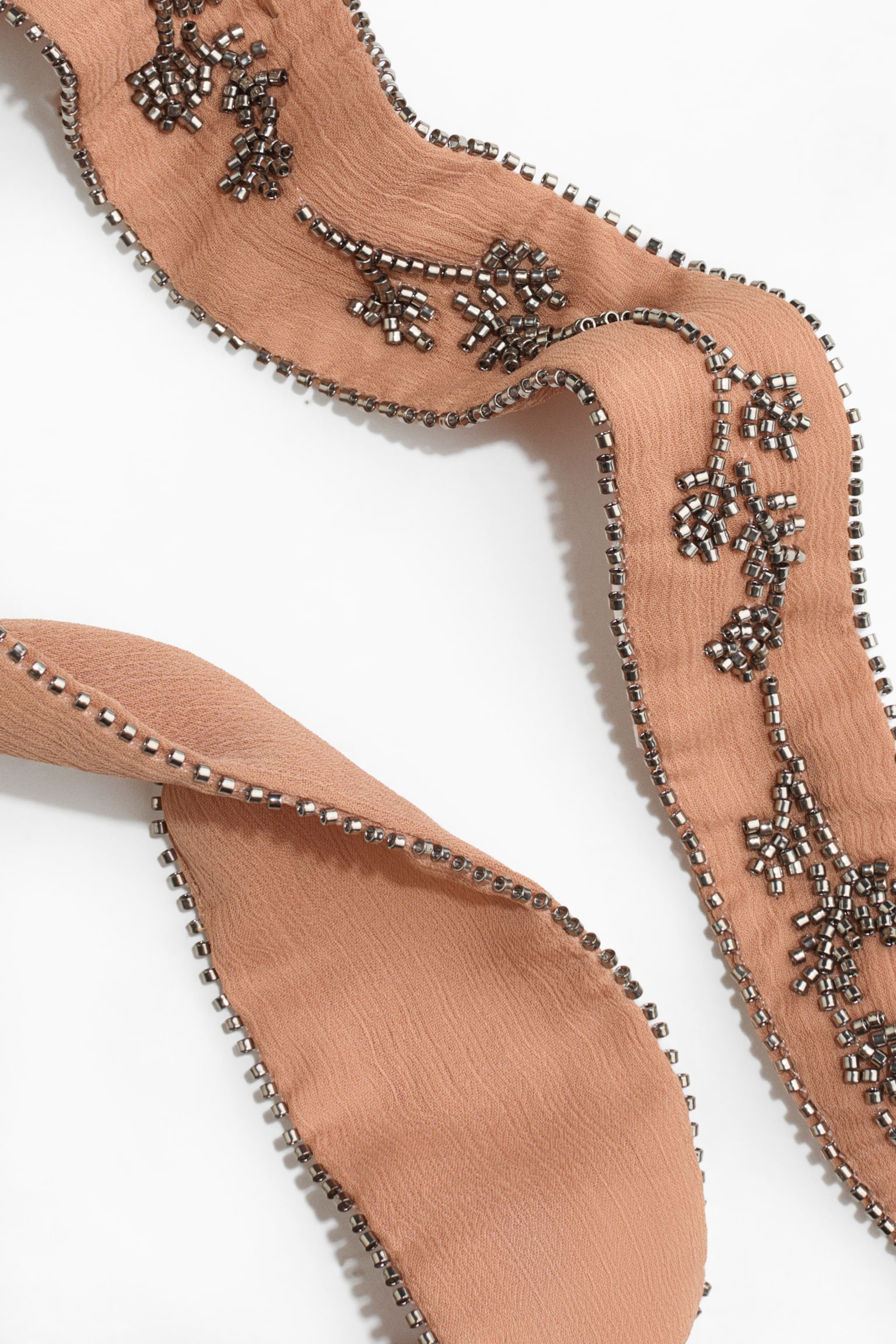 Женский шарф H&M Embellished Chiffon Scarf, цвет: Абрикосовый — фото 2