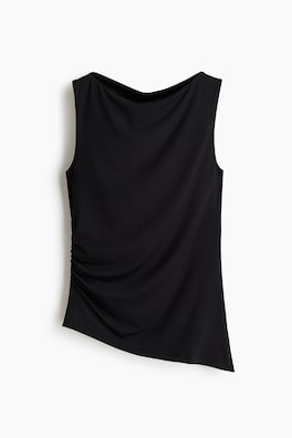 Draperad topp med båtringning