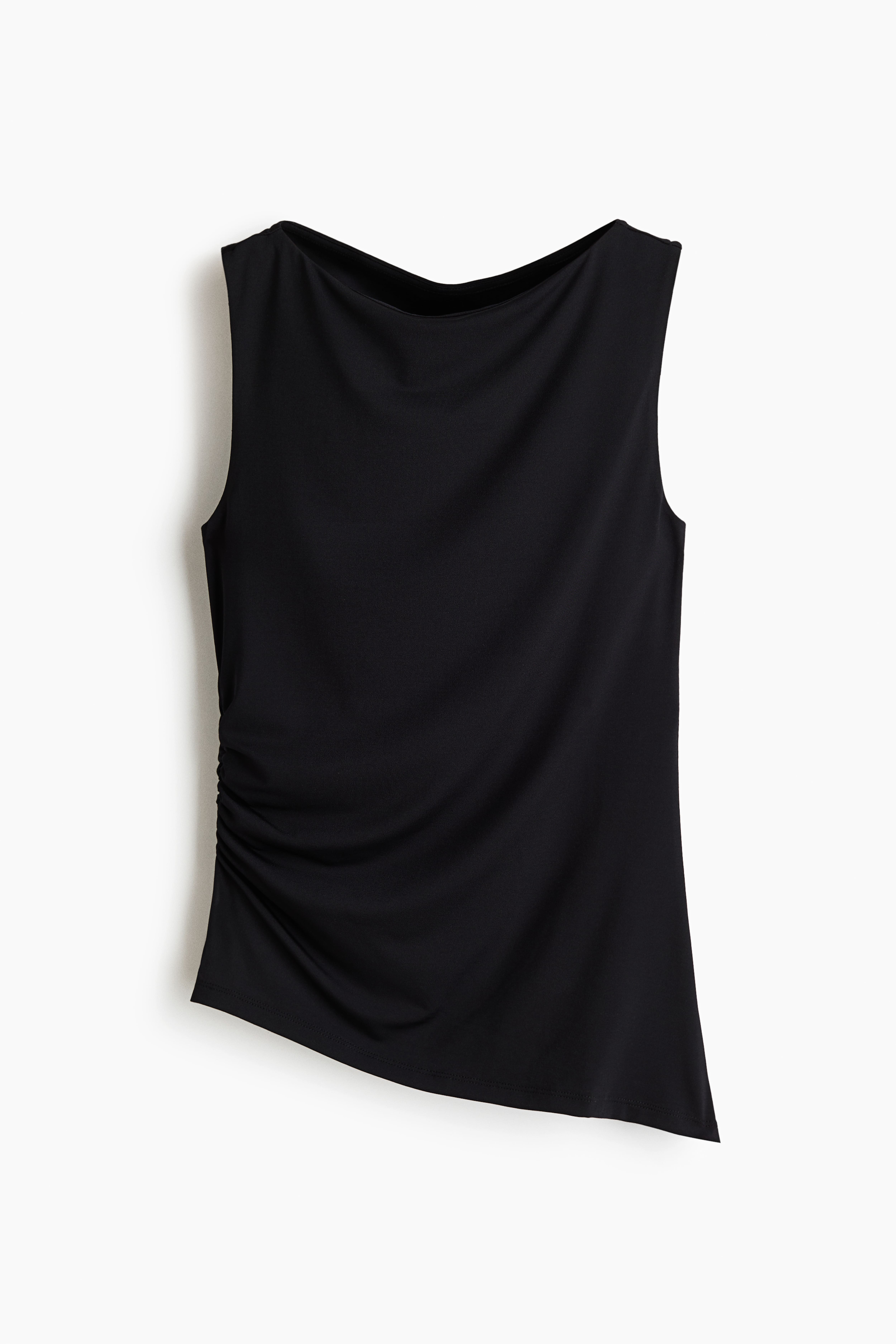 Draped Boat-Neck Top