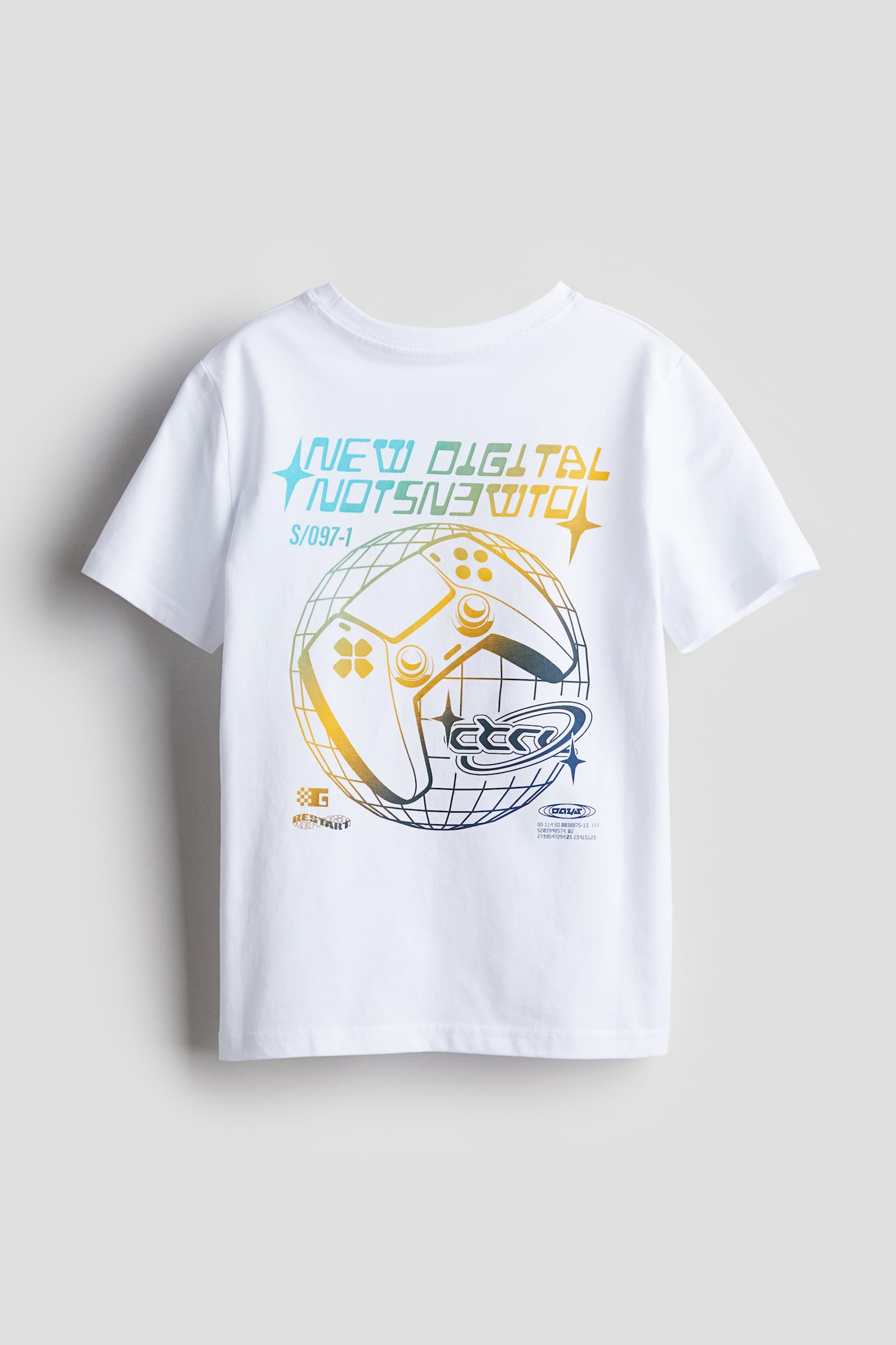 プリントTシャツ - ホワイト／New Digital/ブラック／ゲームコントローラー - 2