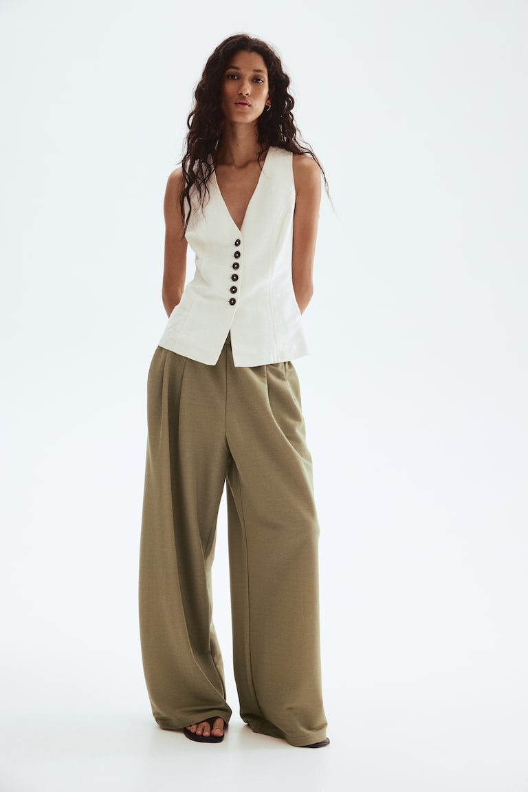 sachin and babi light blue dress High-Waisted Pull-On Pixie Super Wide-Leg Pants