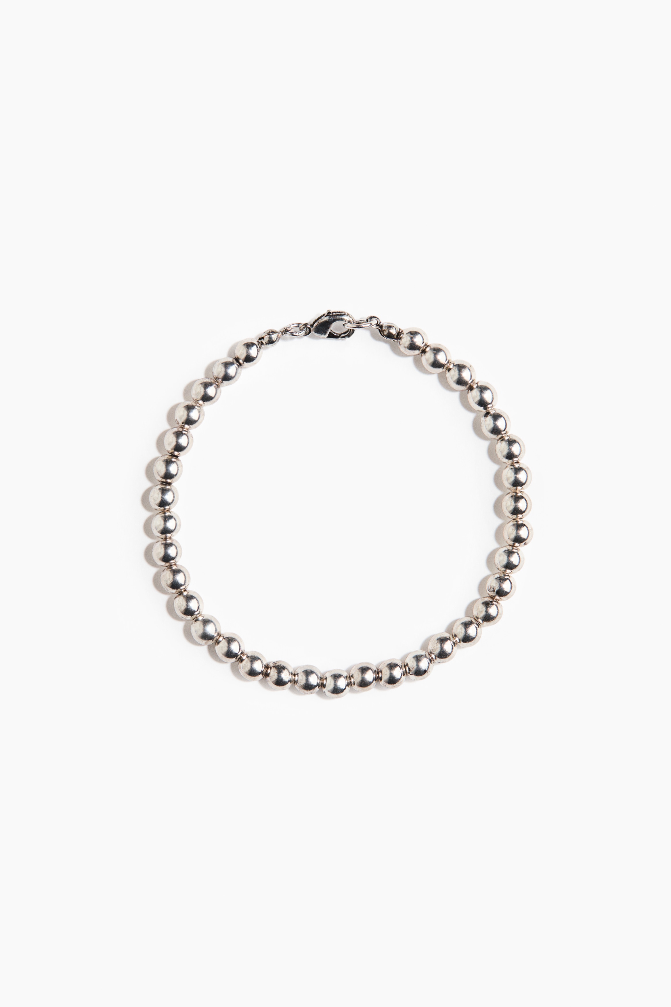 Beaded bracelet - Silver-coloured - Men | H&M IN