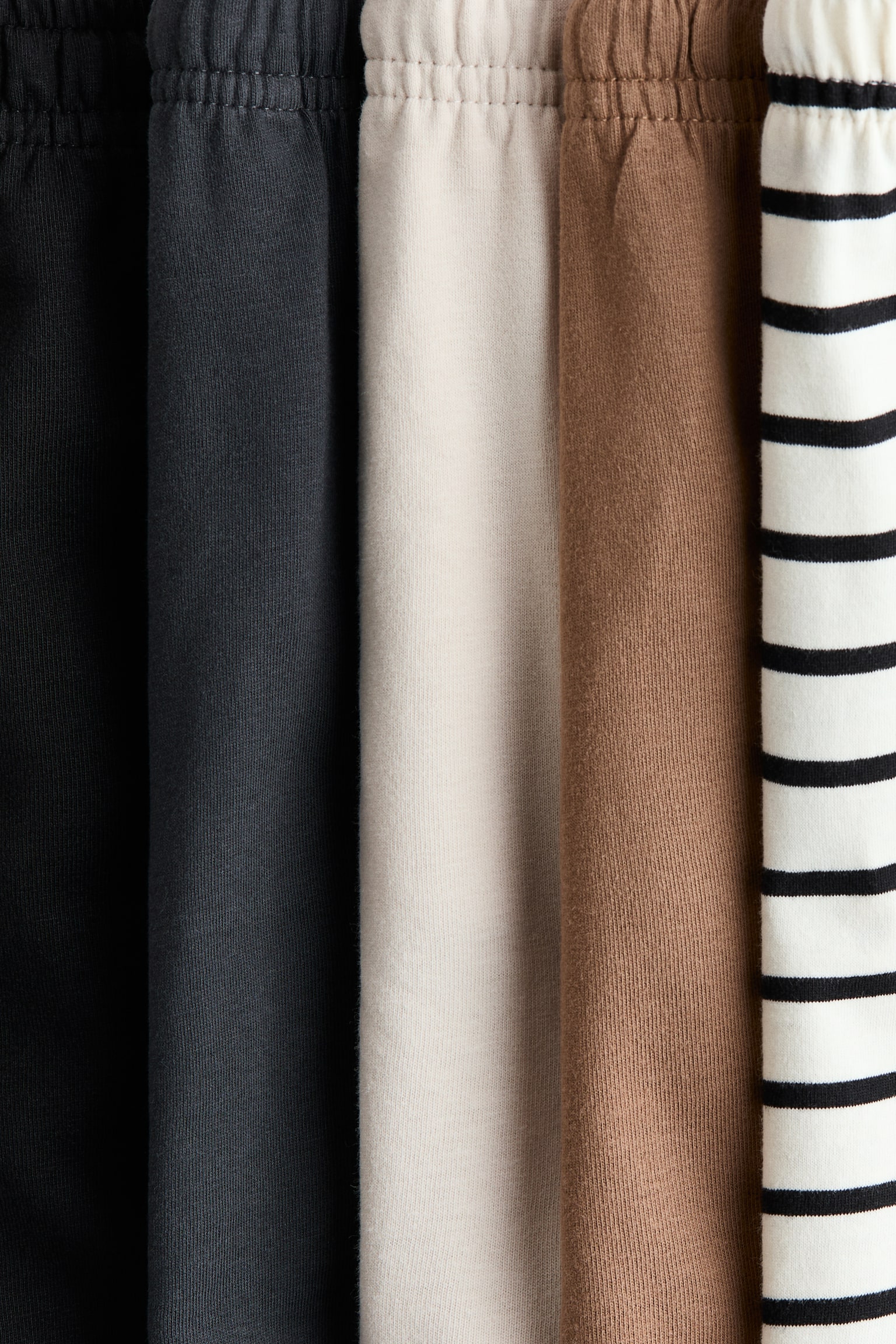 5-pack cotton jersey shorts - Cream/Brown/Blue/Grey/Black - 2