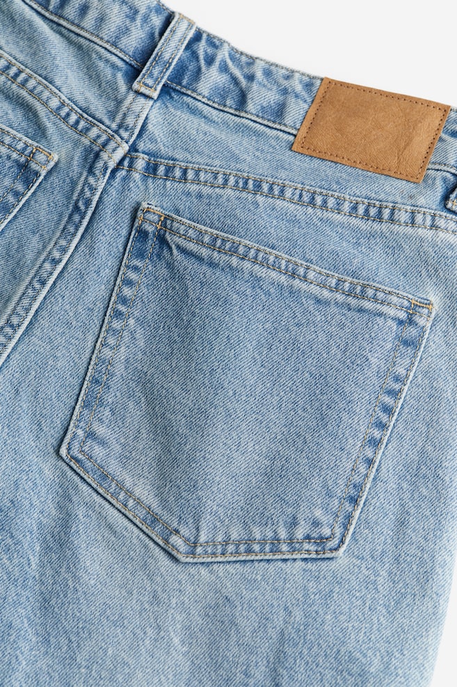 Tapered High Jeans - Lys denimblå/Denimblå/Mørk denimblå - 5