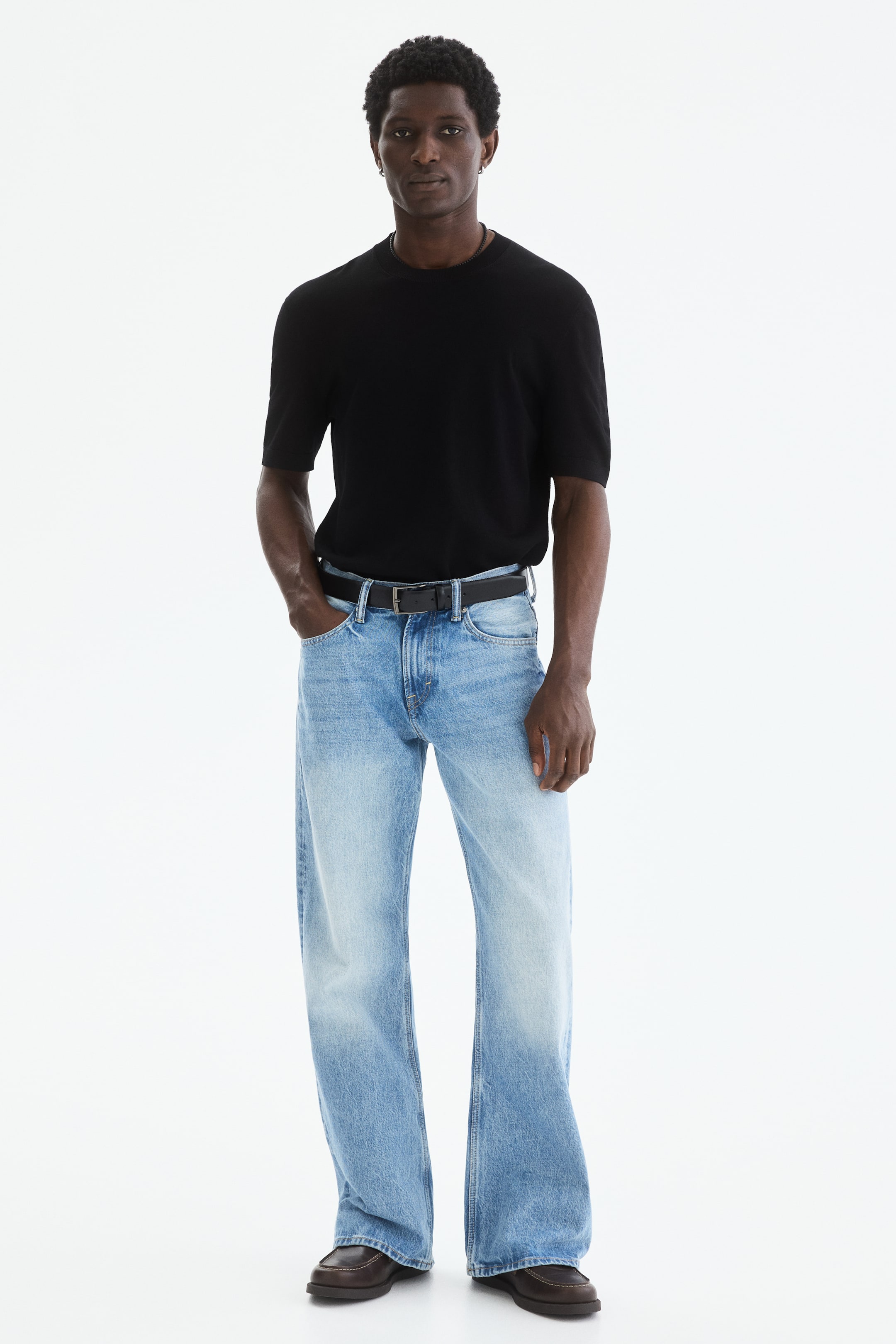 Мужские футболки H&M Slim-Fit Knit T-Shirt — фото 6
