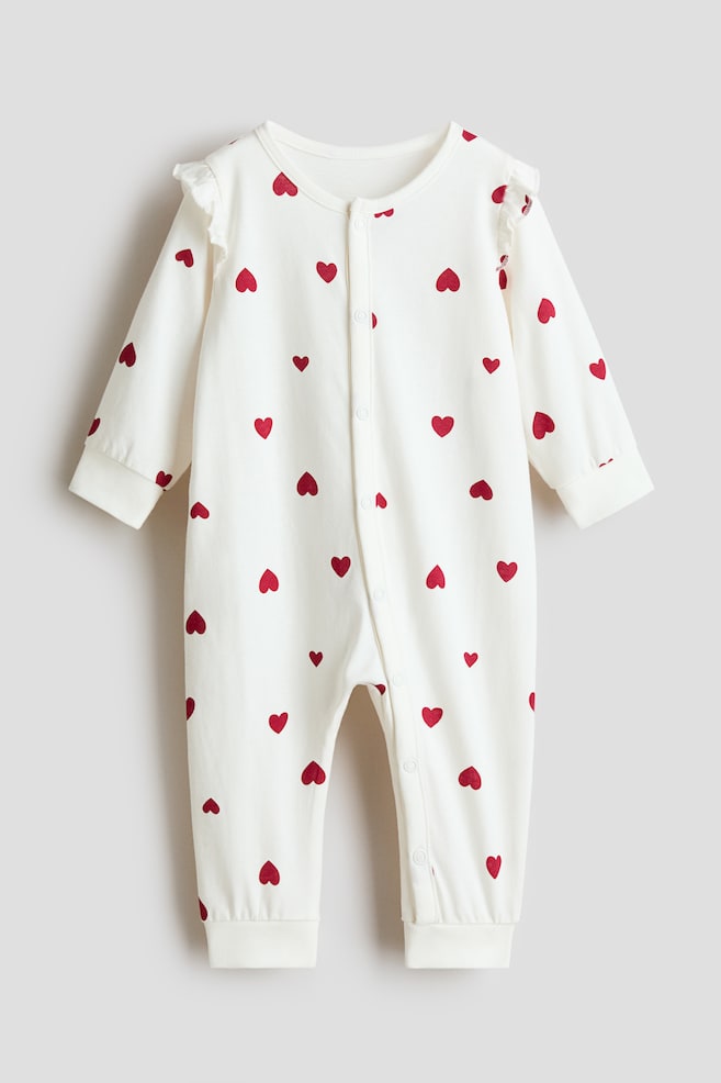 Pijama - Blanco/Corazones/Crema/Floreado - 1