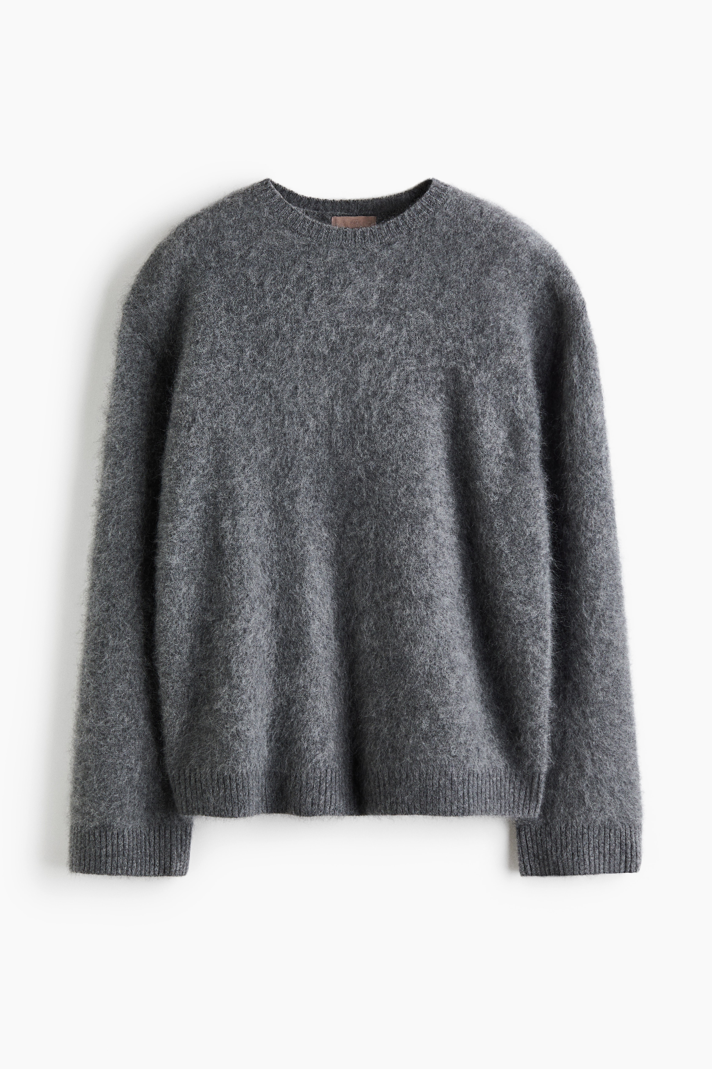 Cashmere-Blend Sweater - Dark gray melange