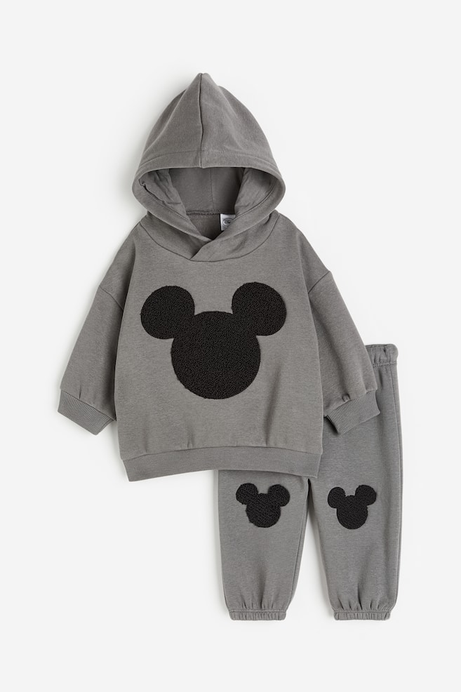 2-piece printed sweatshirt set - Dark grey/Mickey Mouse/Blue/Mickey Mouse/Grey/Marvel - 1