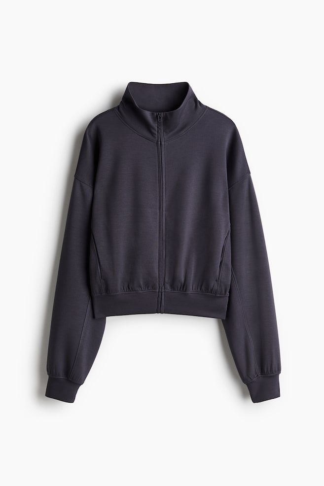 Superzacht vest met rits - Donkergrijs/Lichtbeige - 1