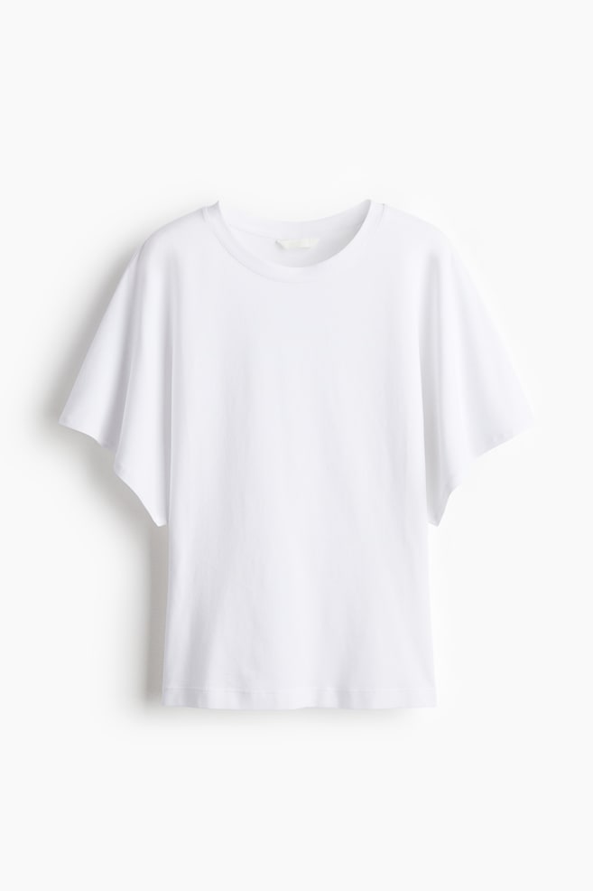 Butterfly-sleeved T-shirt - White - 1