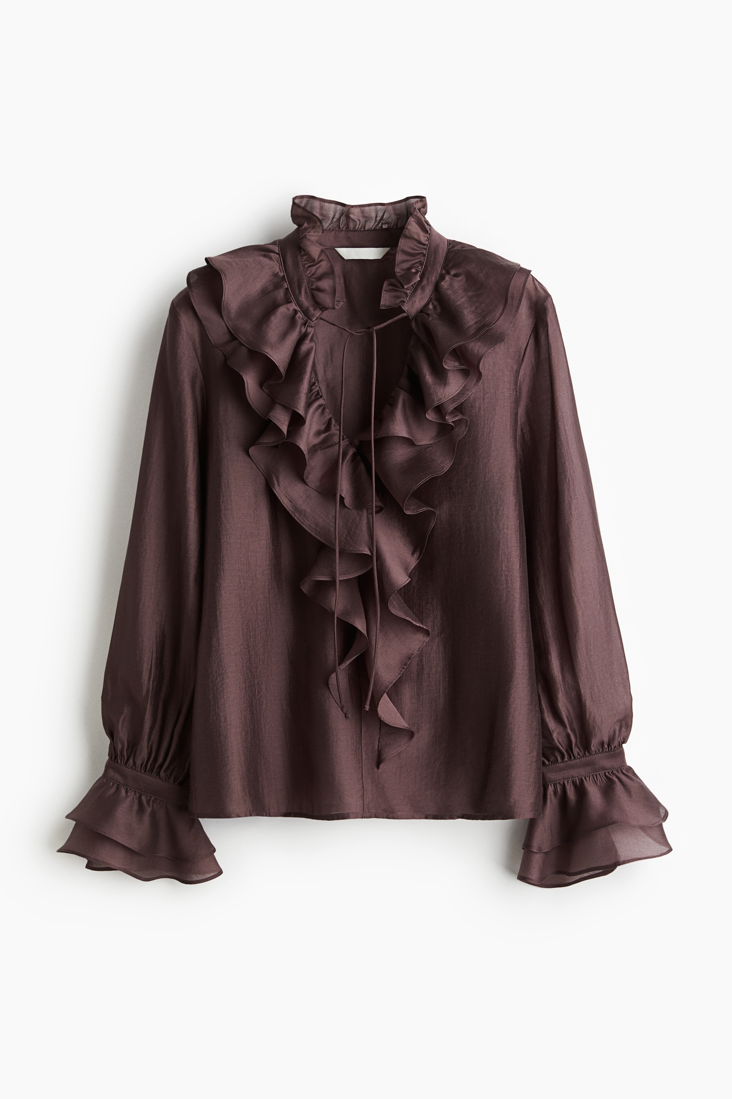 CLANE RUFFLE NECK BLOUSE