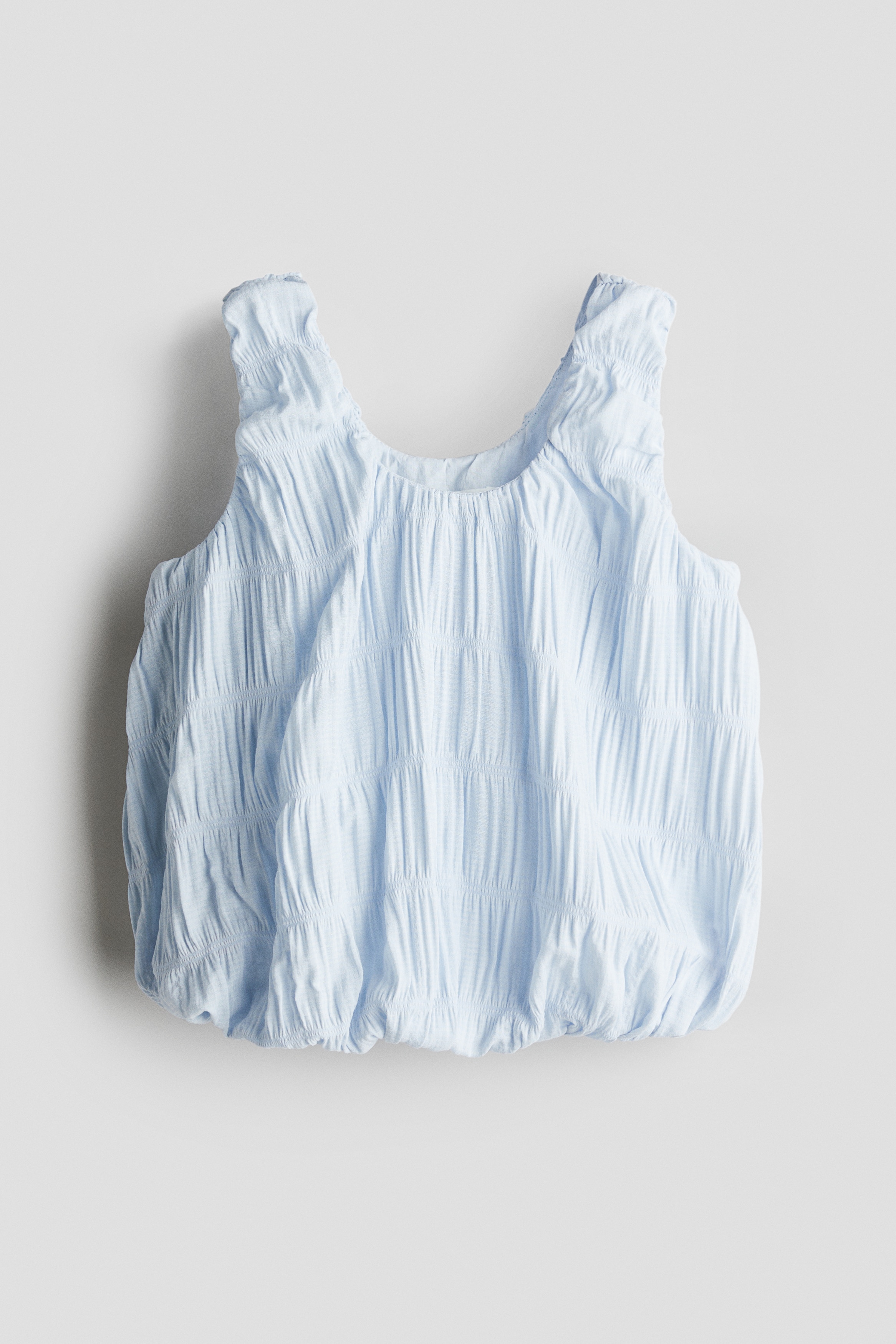 シアサッカートップス - ライトブルー/ブラック/ホワイト