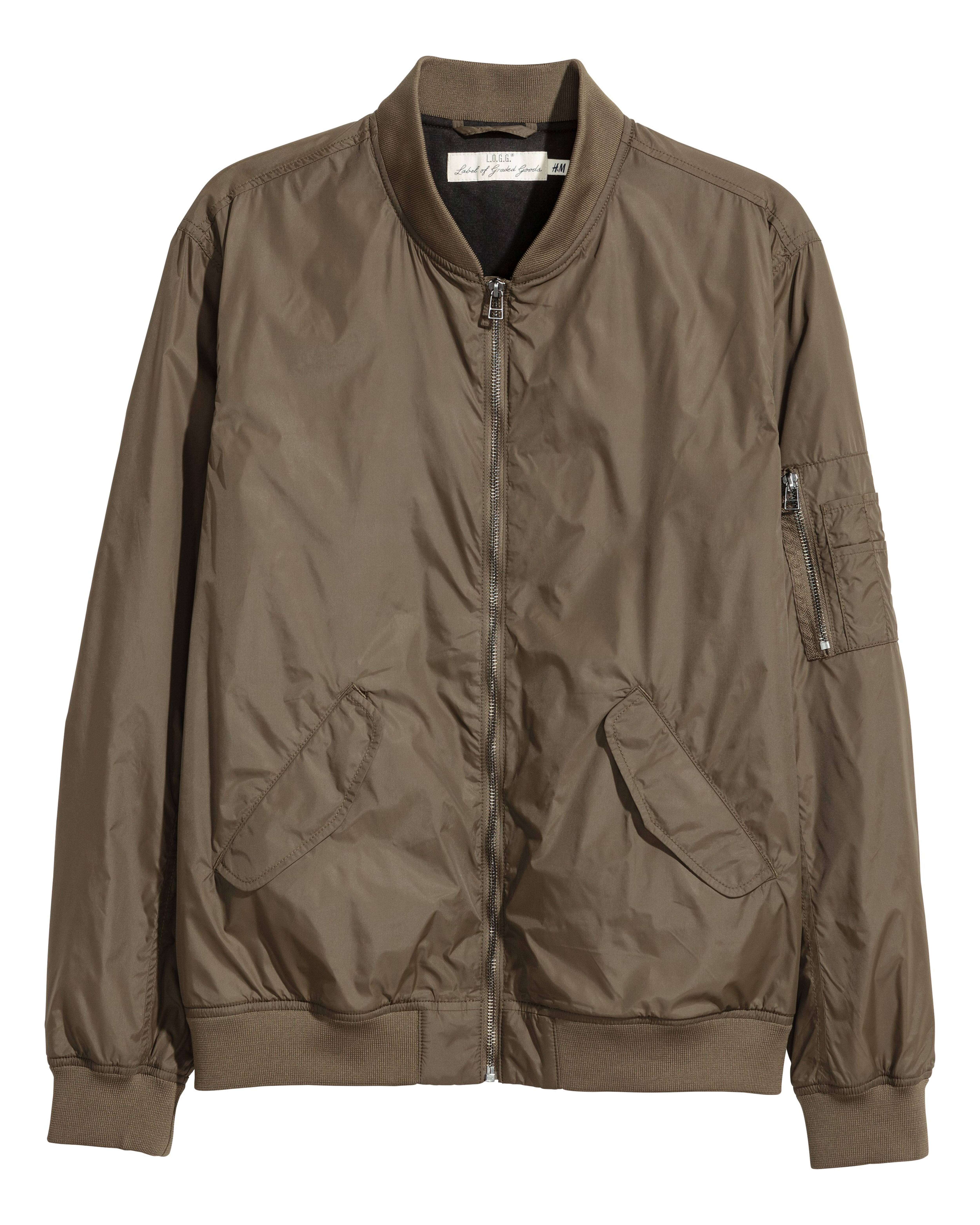 Nylon Bomber Jacket - Dark blue - Men | H&M US