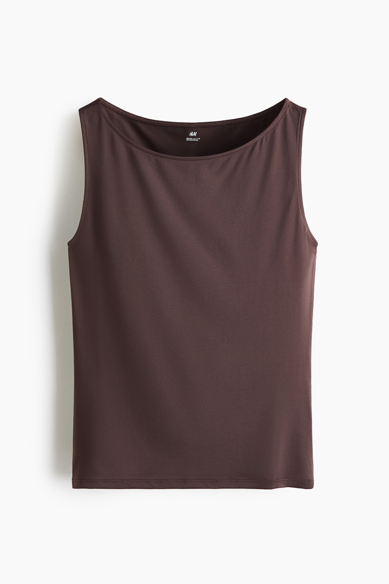 COOLMAX® Tank Top - Dark brown/White/Black - 1
