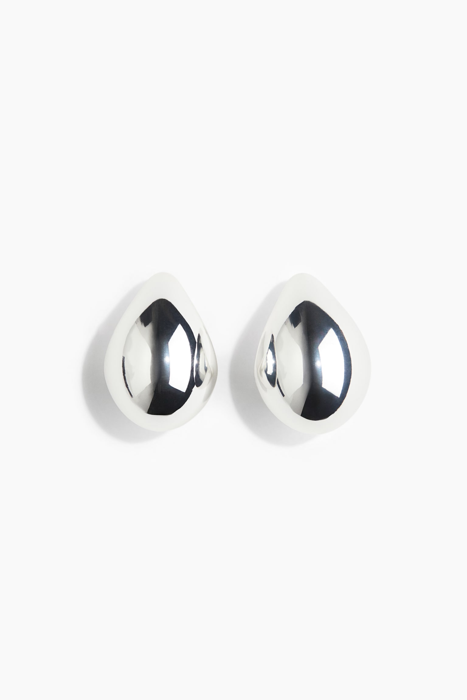 Chunky dome earrings - Silver-coloured/Gold-coloured - 1