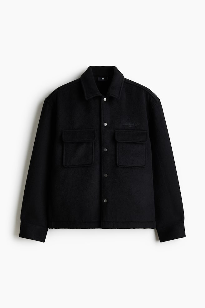 Overshirt aus Wollmix - Schwarz - 1