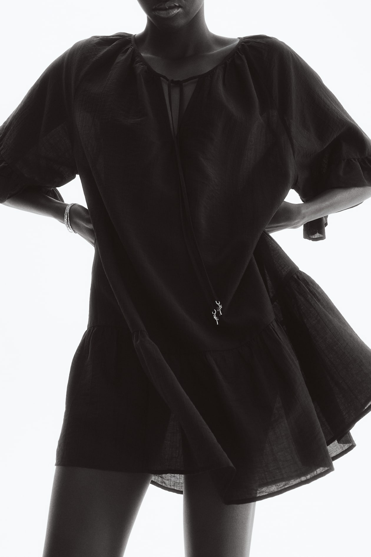 Tie-Detail Tunic Dress - image 3