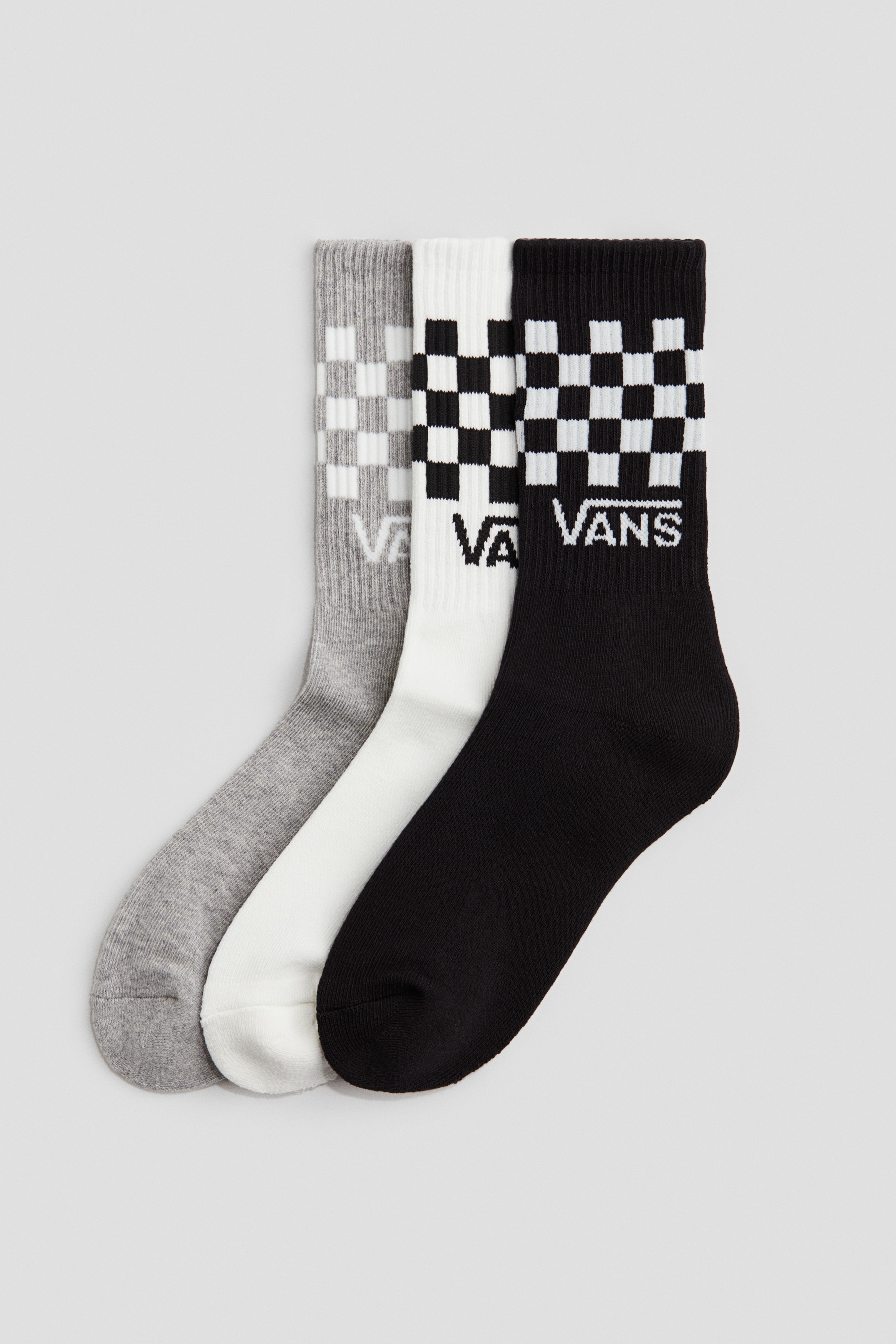 Meisjes - Zwart/Wit Classic Check Crew - Size: 34.5-38  - H&M
