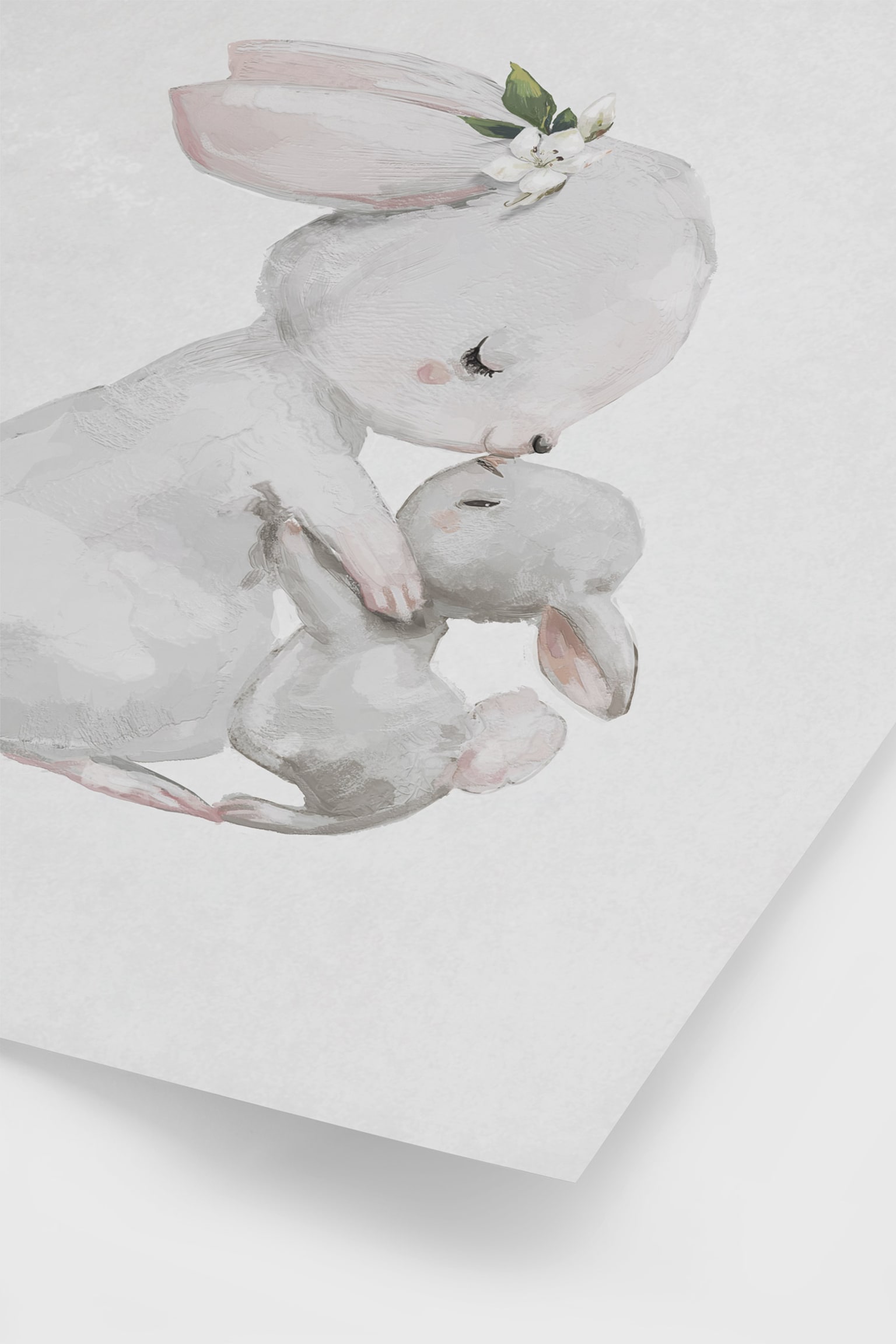 Bunny Love Poster - Gray - 2