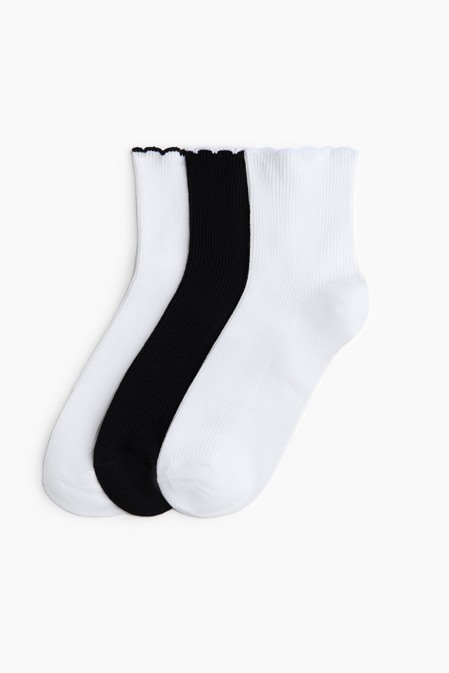 3-pack ankle socks - White/Black