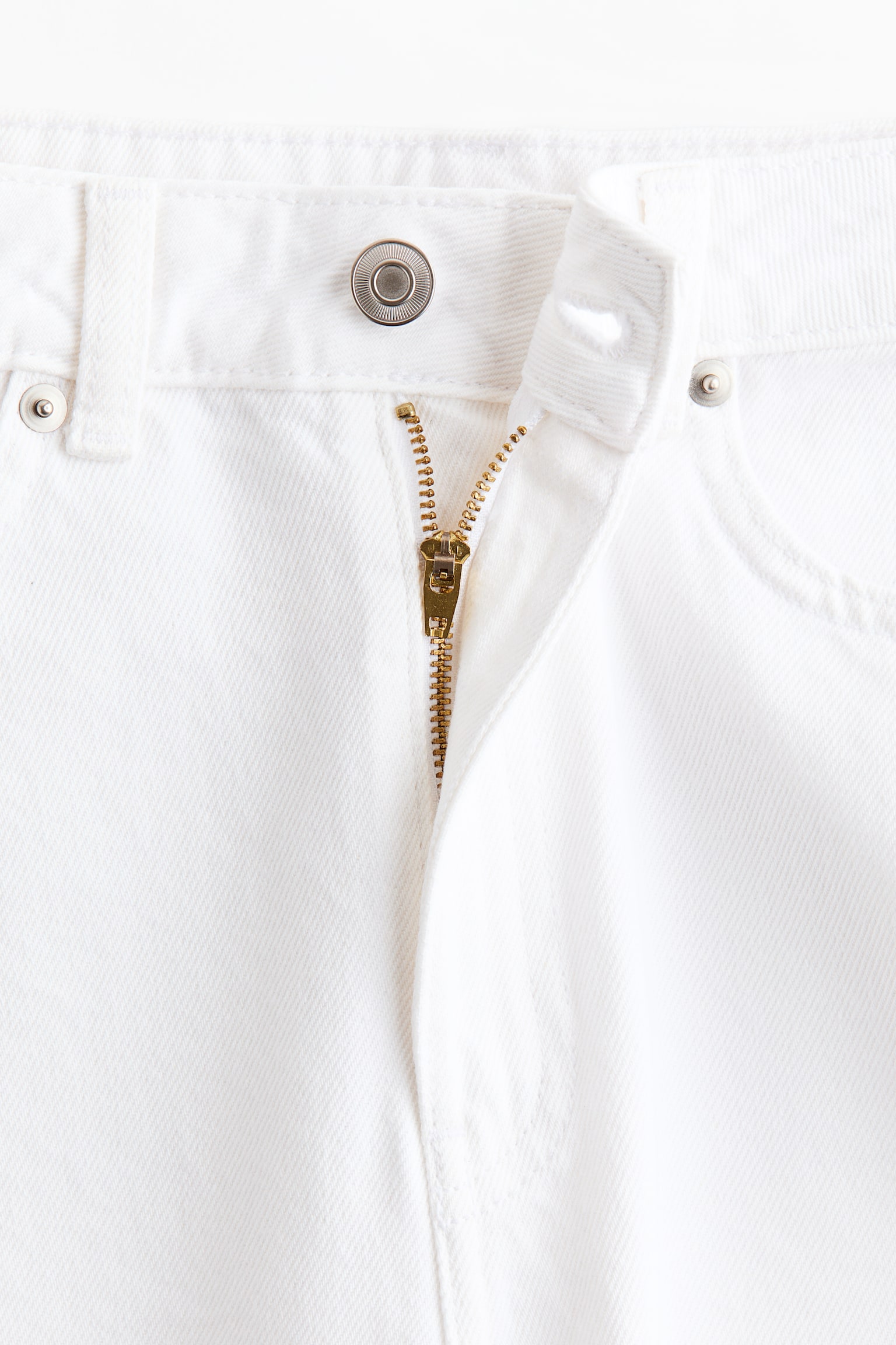 Barrel Leg High Waist Jeans - White/Denim blue/Light grey marl - 8