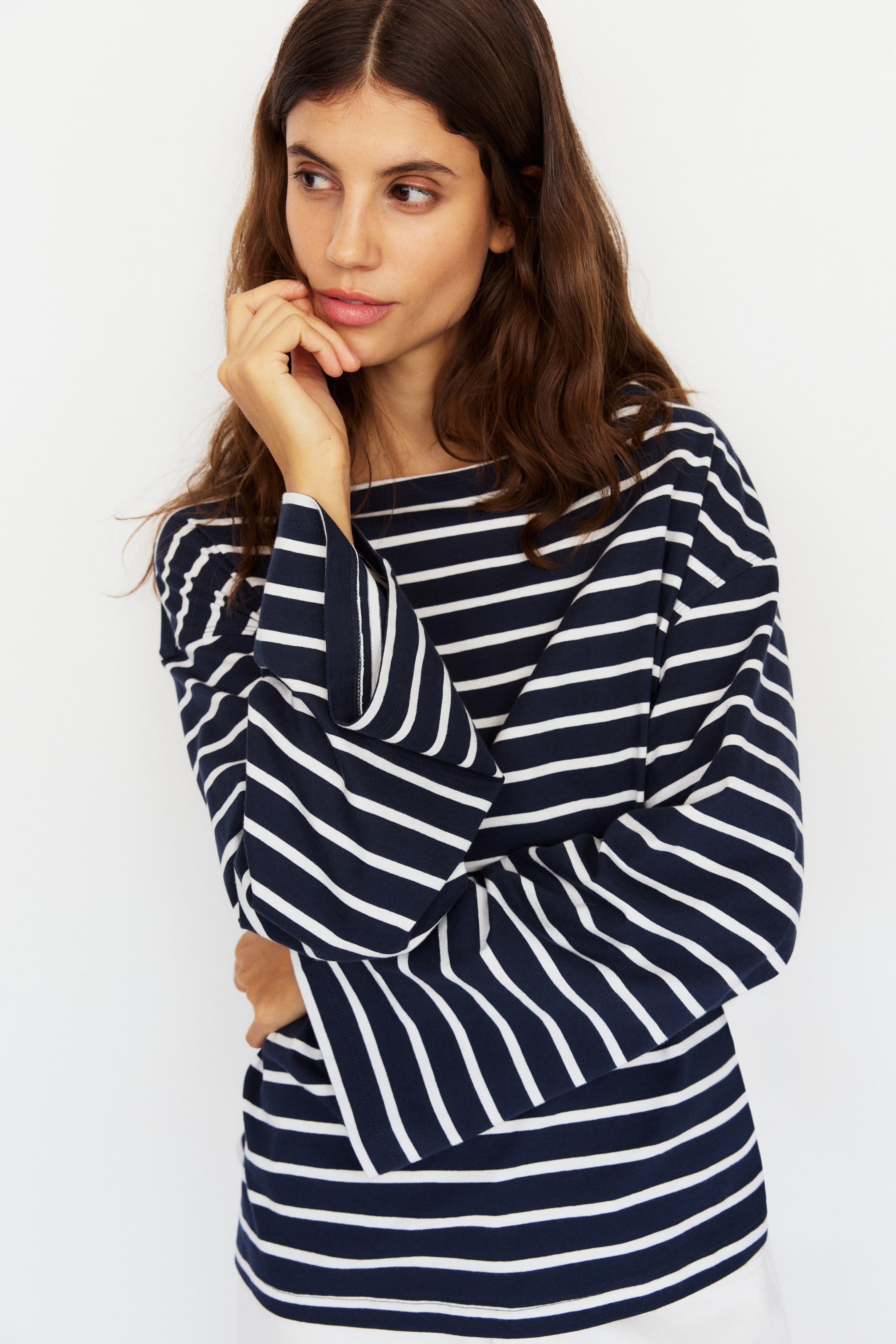 Ver imagen más grande: MAMA Top de punto Before & After - Azul marino/Rayas - MUJER | H&M ES 2