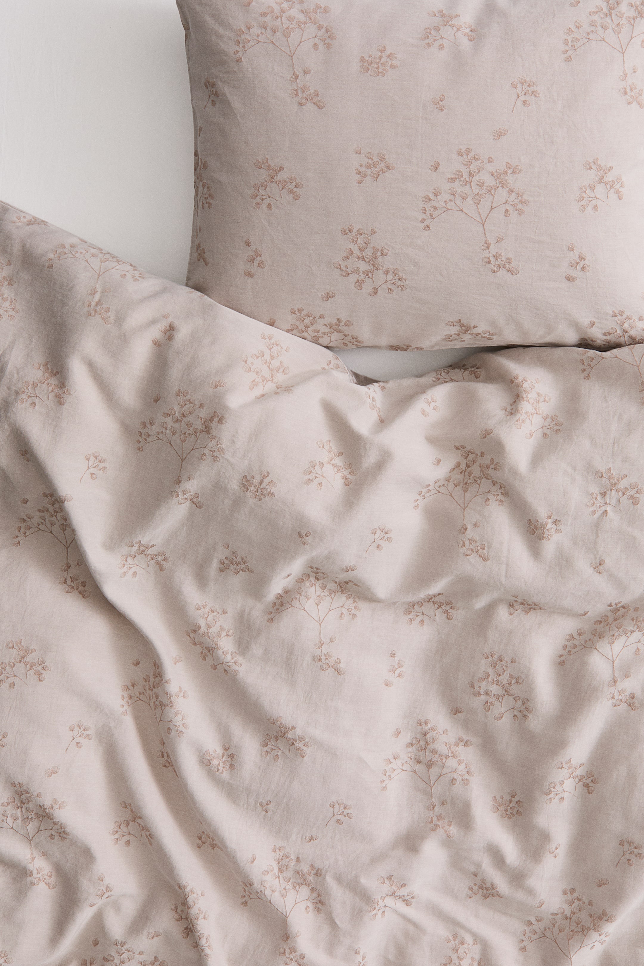 Floral Cotton Twin Duvet Cover Set