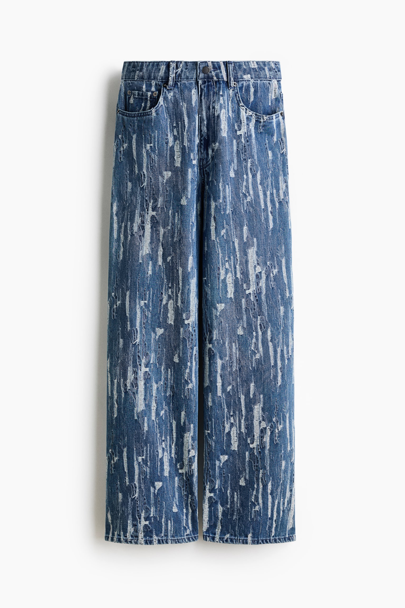 Straight Low Waist Jeans - Denim blue - 1