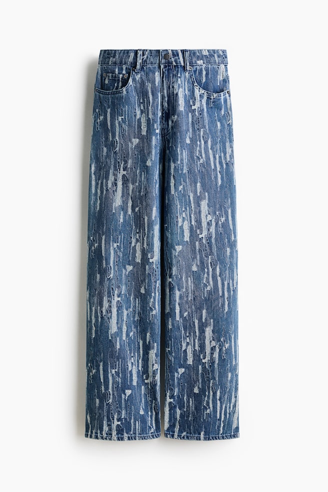 Straight Low Waist Jeans - Blu denim - 1