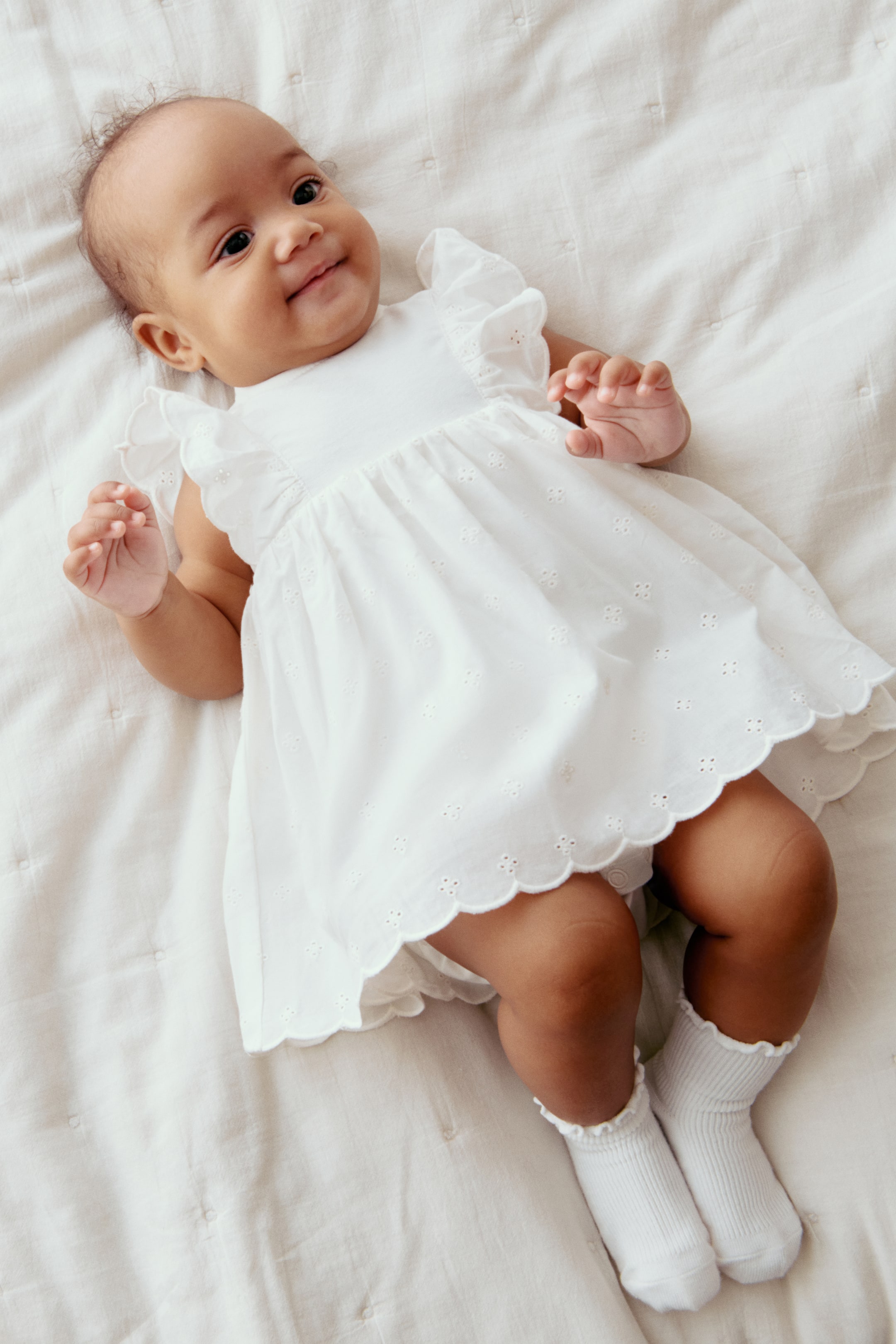 Ruffle-trimmed Bodysuit Dress