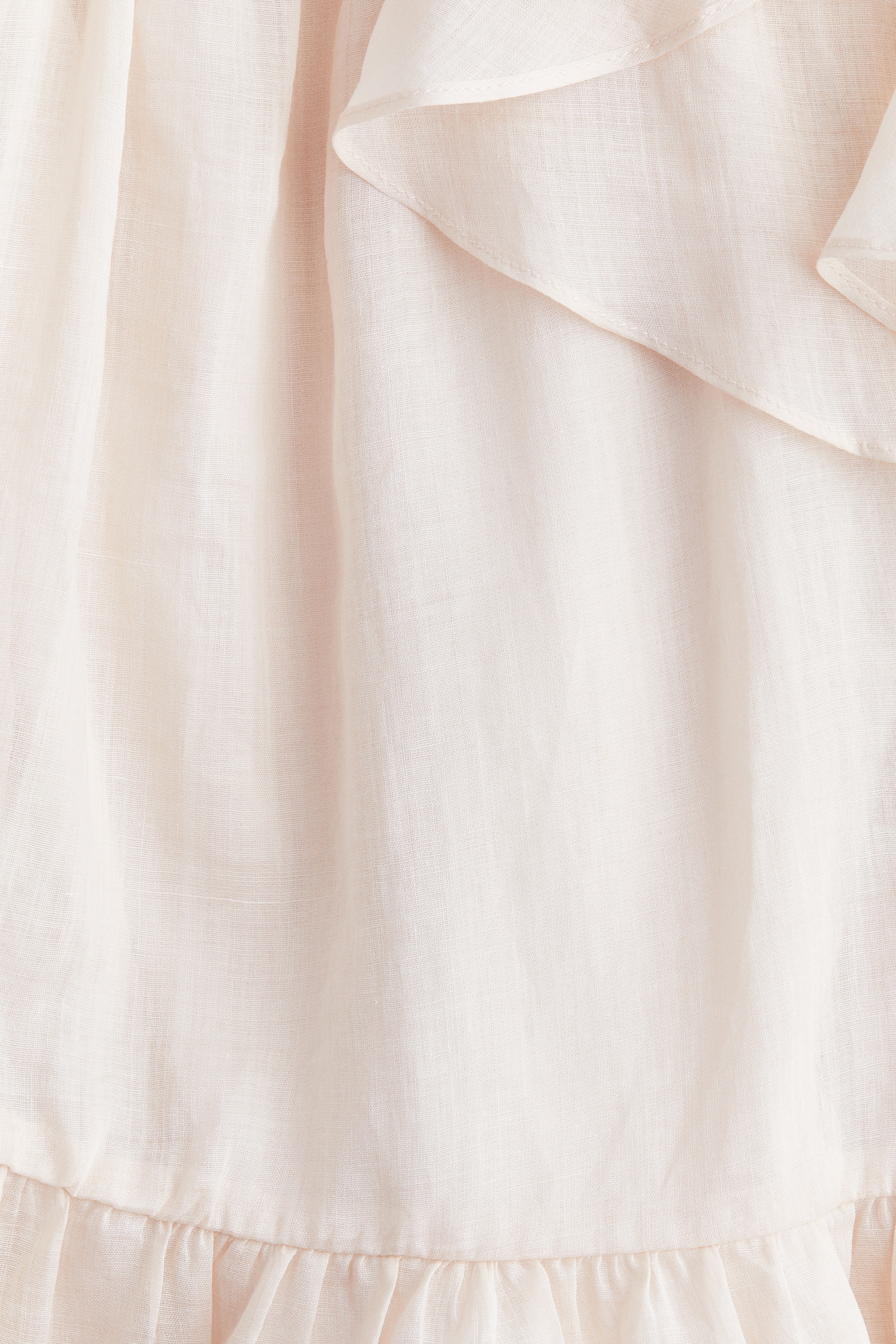 Flounced ramie dress