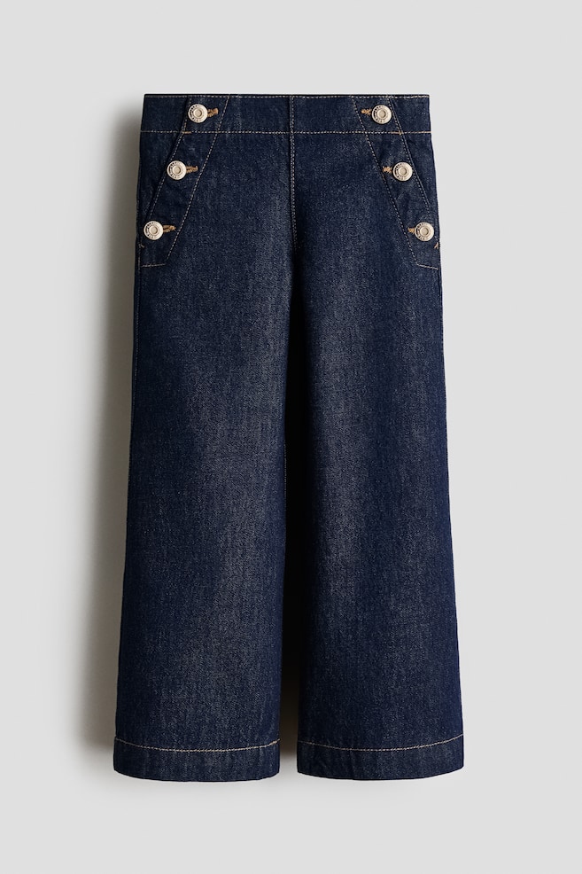 Wide Leg Jeans - Bleu denim foncé - 1