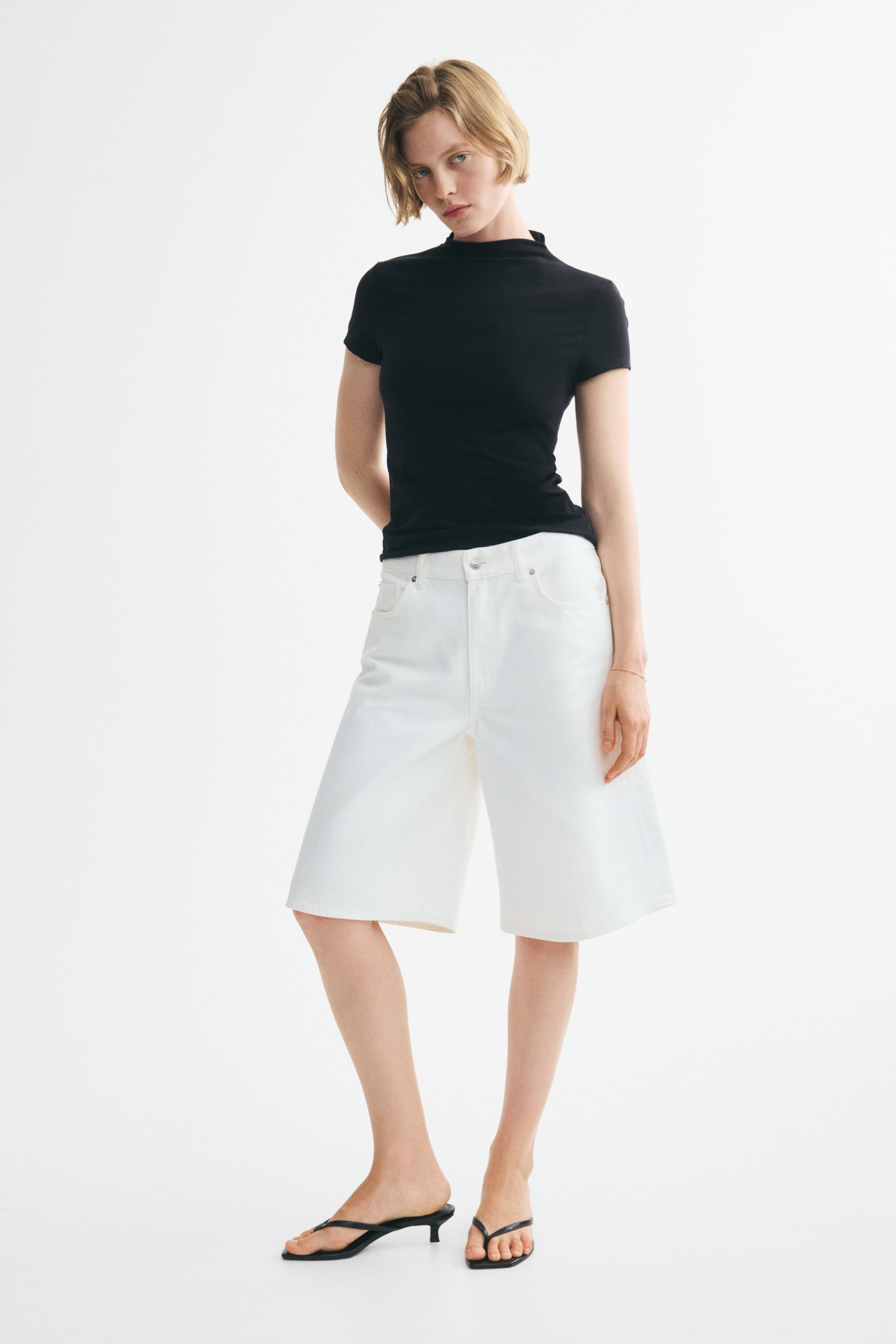 Stand-Up Collar Ponte Top