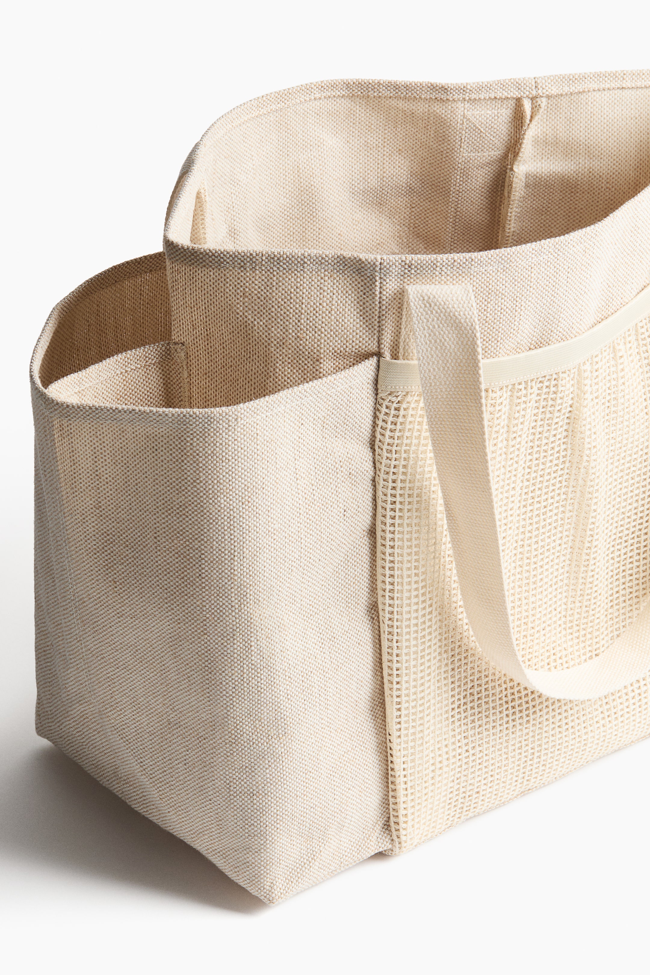 Grand sac de magasinage en jute mélangé