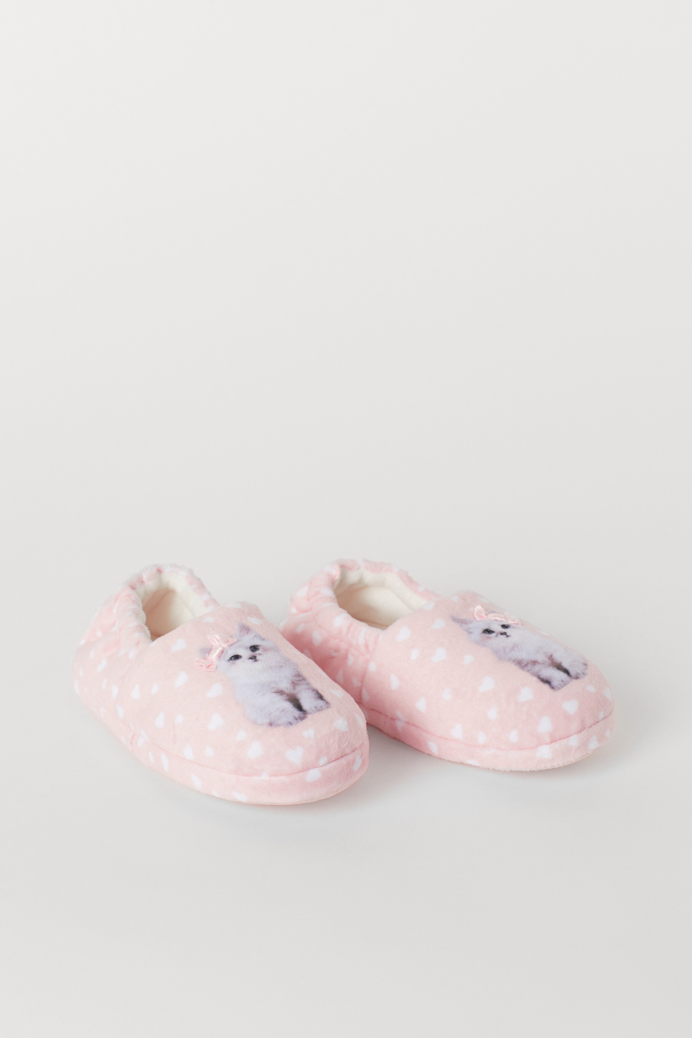 Zachte pantoffels - Lichtroze/hartjes - KINDEREN | H\u0026M BE