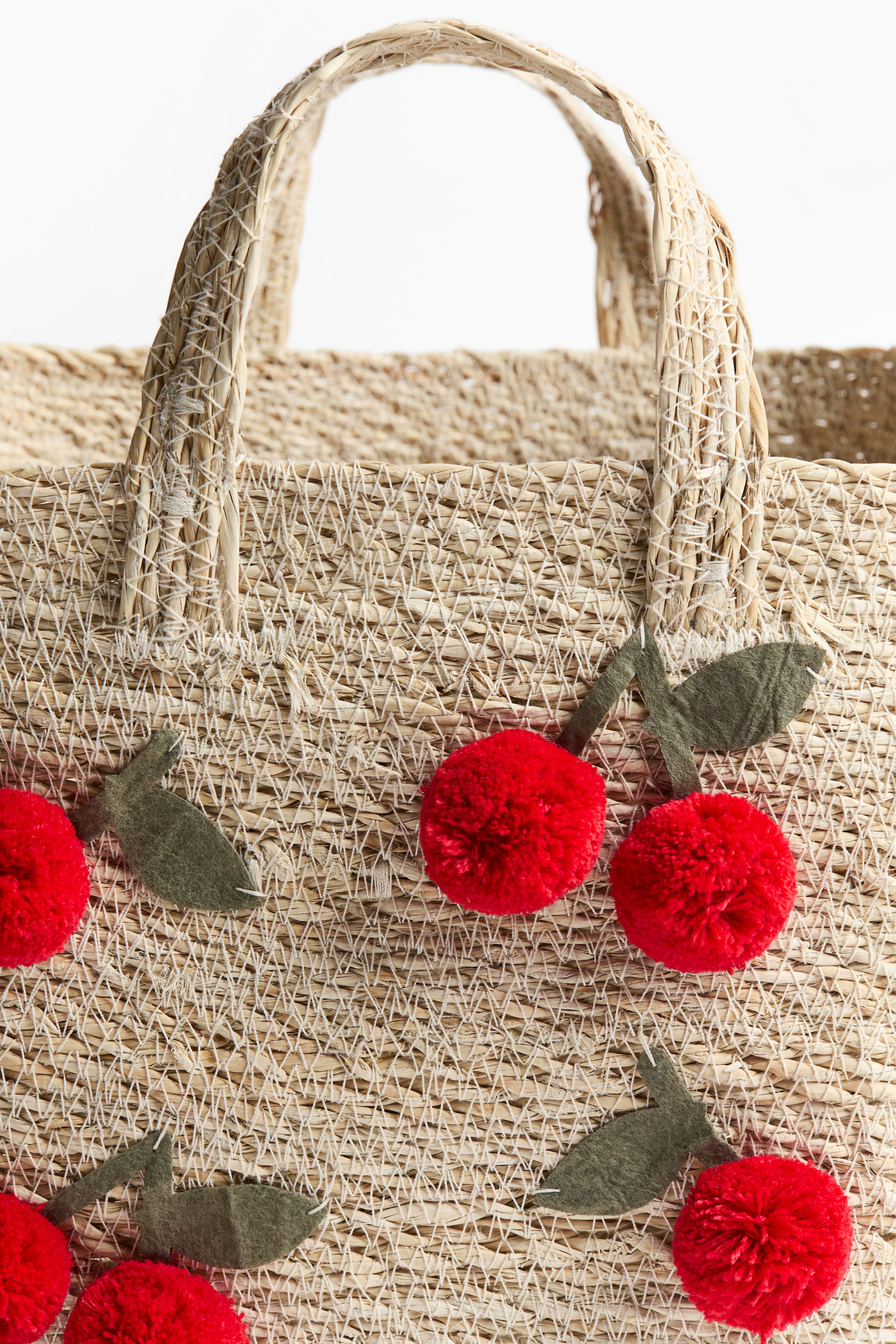 Pompom Seagrass Storage Basket