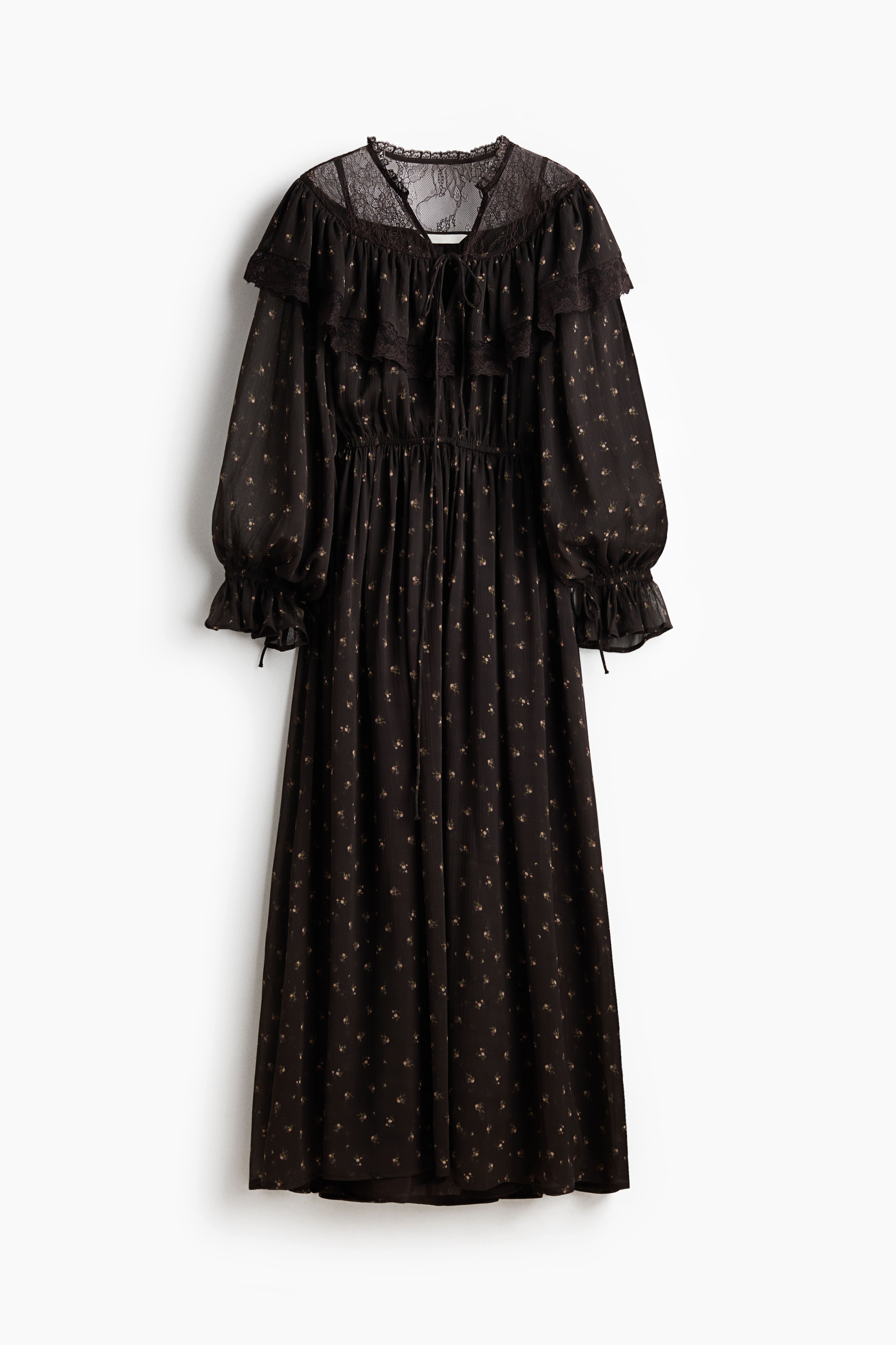 Robe en mousseline avec dentelle