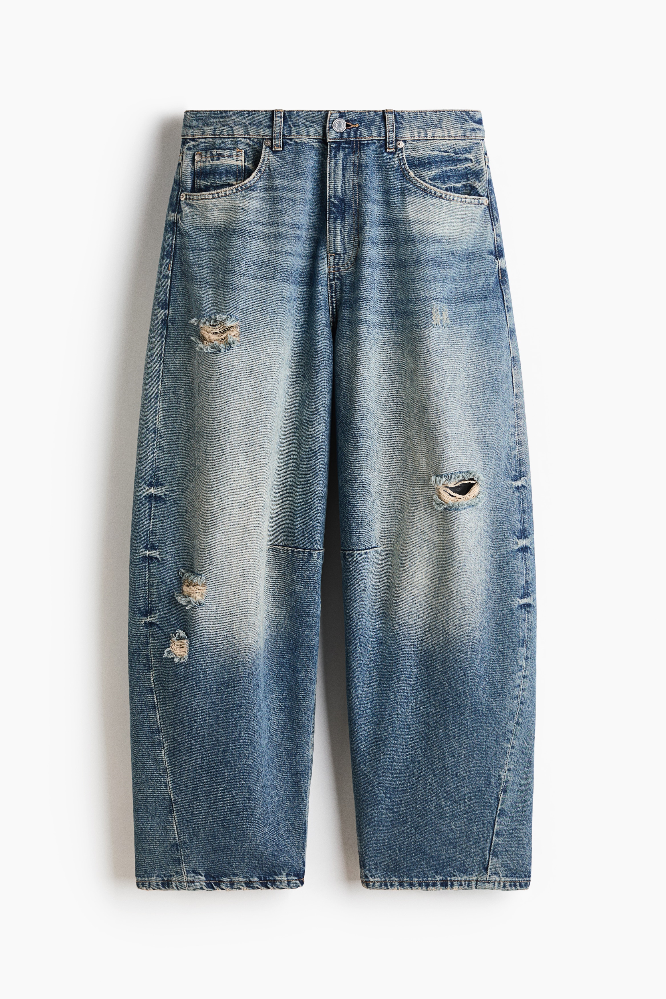 Baggy Barrel Jeans - Dark denim blue/Washed black