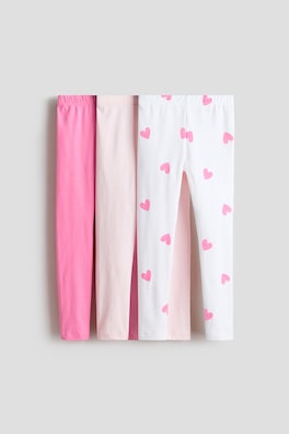 3-pack bomullsleggings