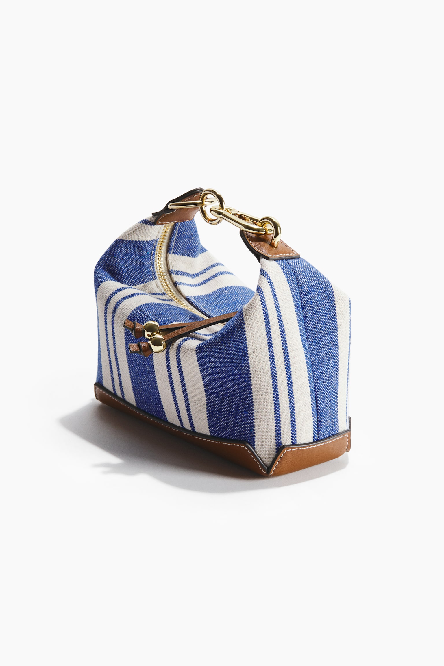 Small Canvas Handbag - Blue/Stripe - 1