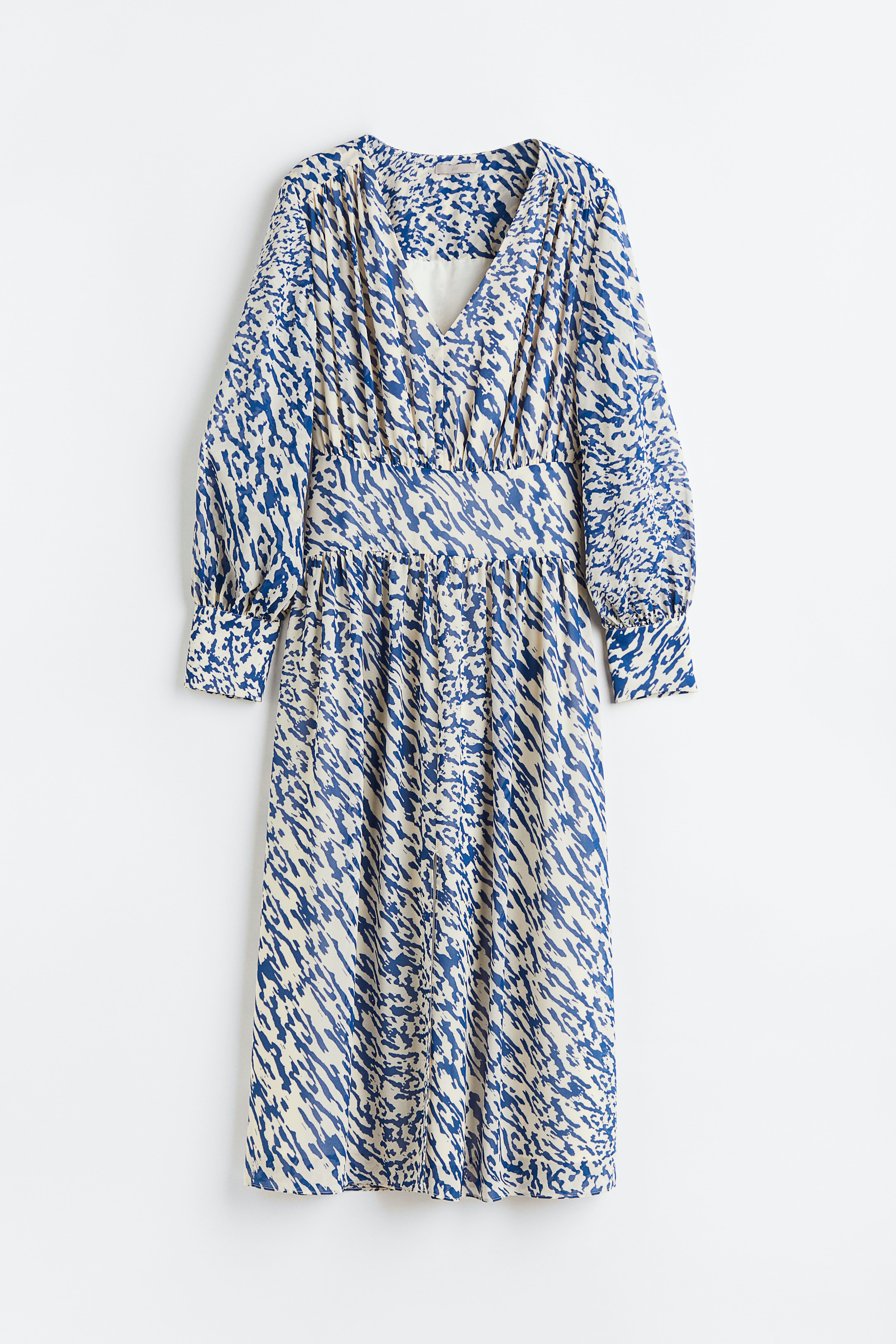 Patterned fashion chiffon dress h&m