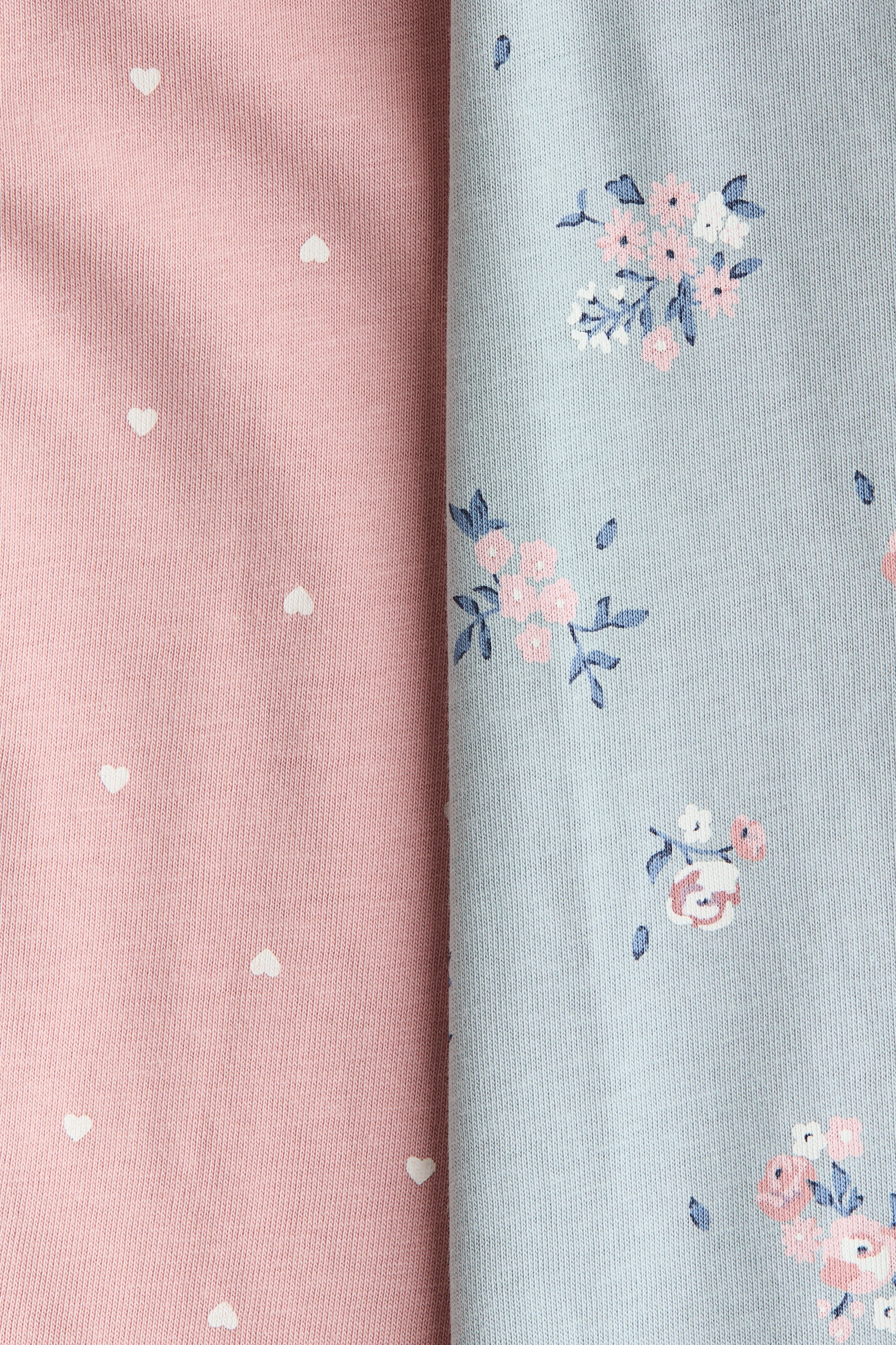 2-Pack Cotton Pajama Jumpsuits with Zipper
