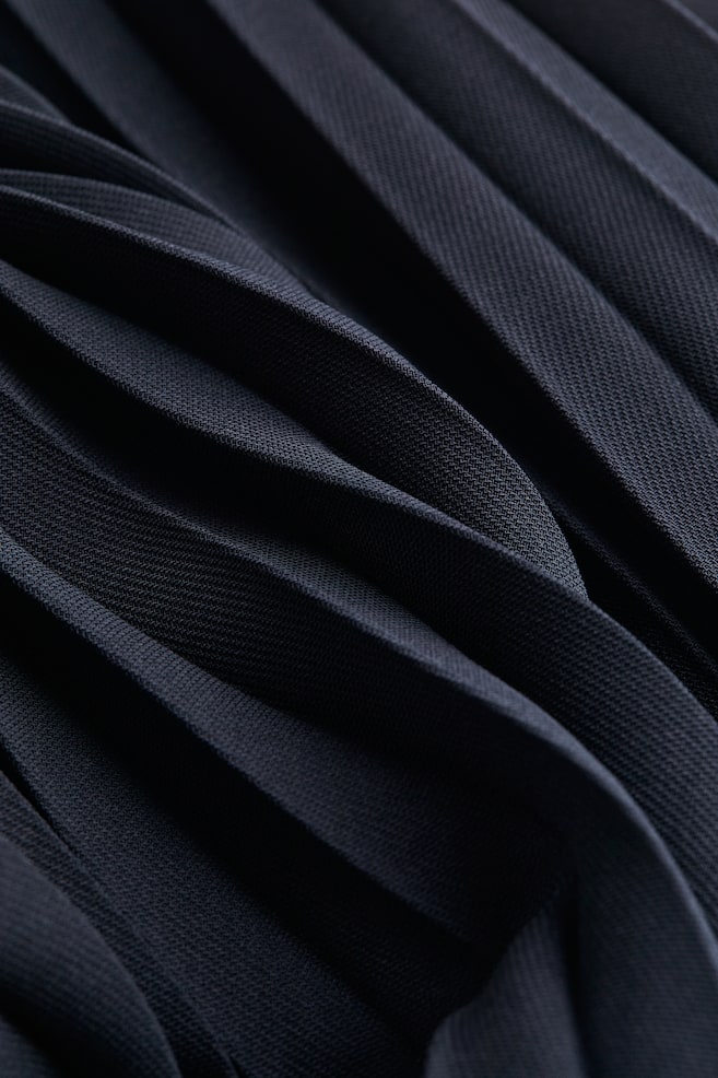 Pleated skirt - Dark blue/Black - 2