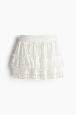 Volangkjol med broderie anglaise