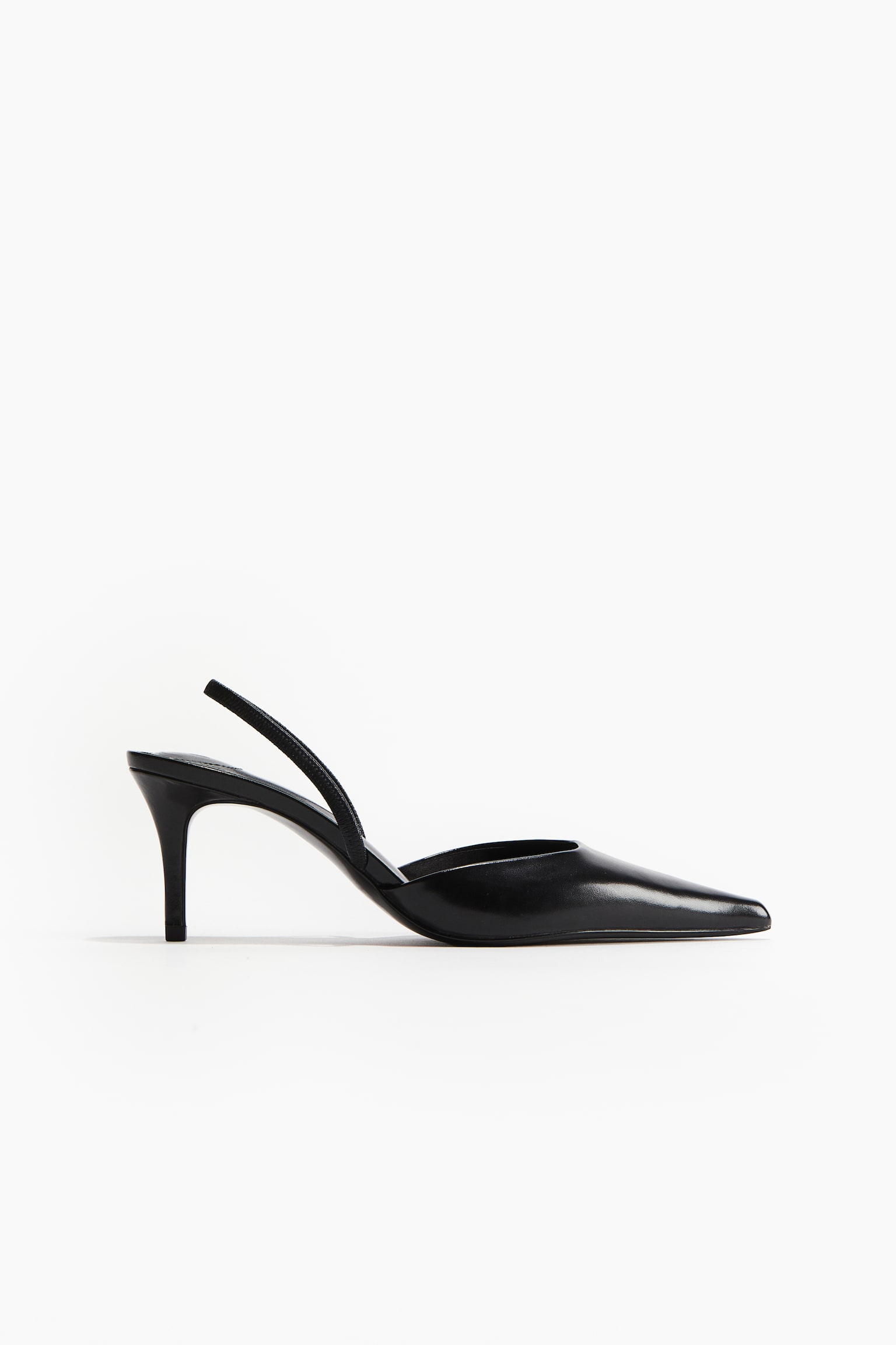 Slingback Pumps - Black - 2