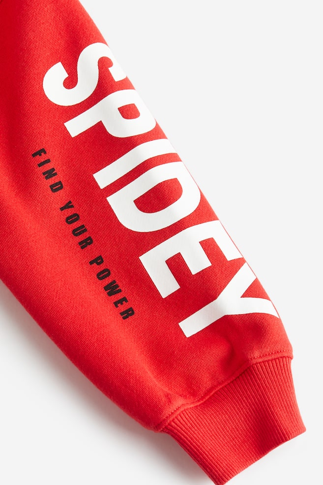 Printed zip-through hoodie - Red/Spider-Man/Light beige/Mickey Mouse - 3