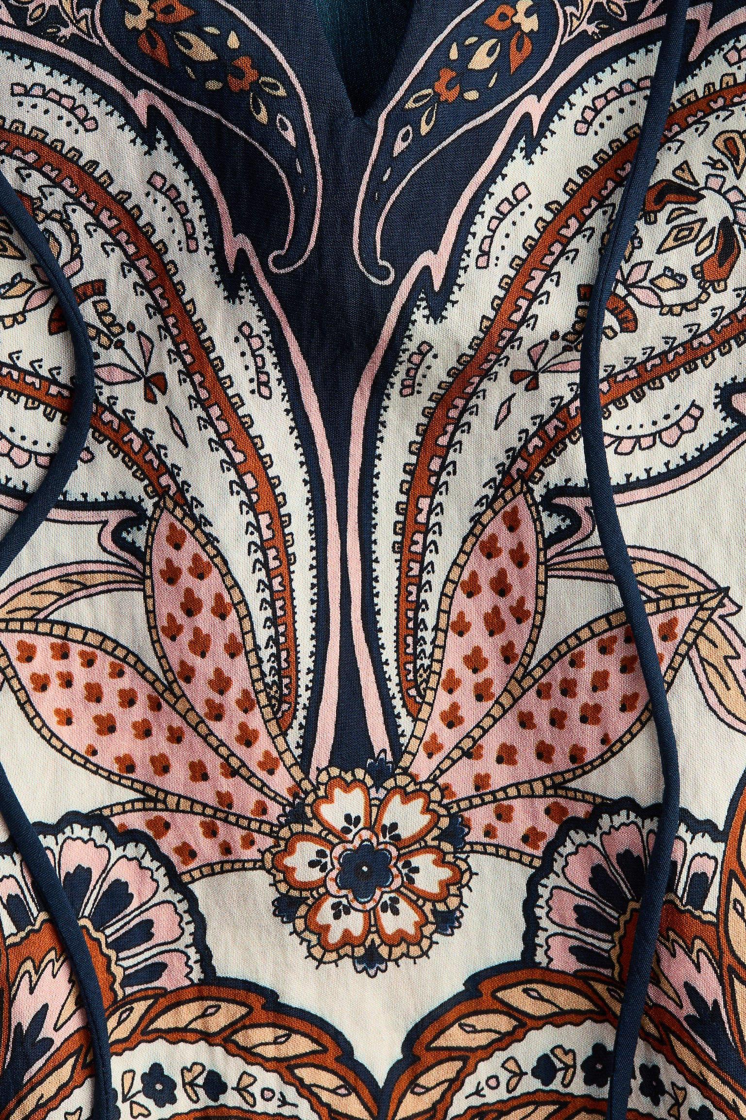 Oversized blouse - Dark blue/Paisley pattern - 4