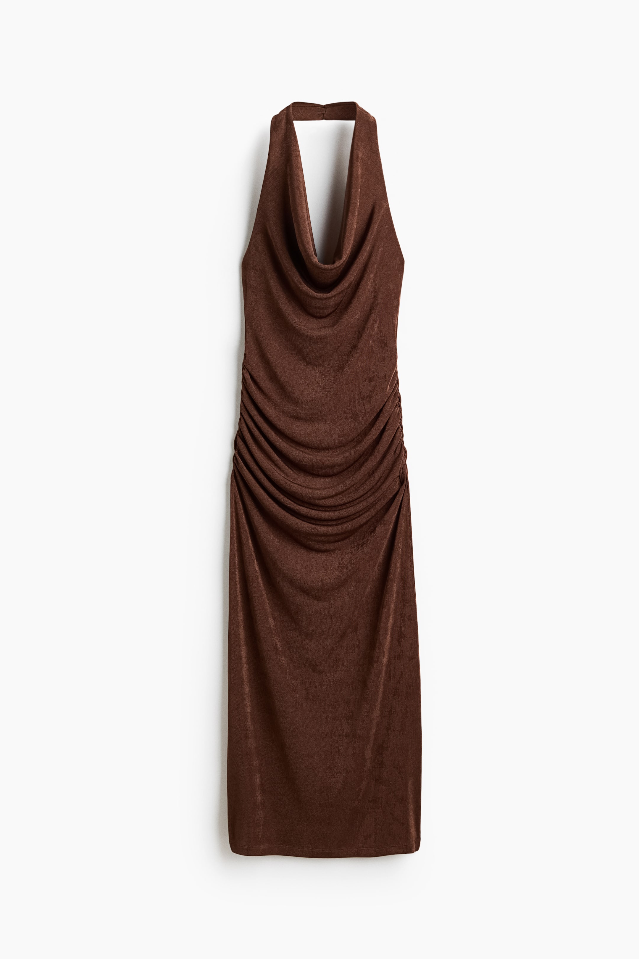 Cowl-Neck Halterneck Dress
